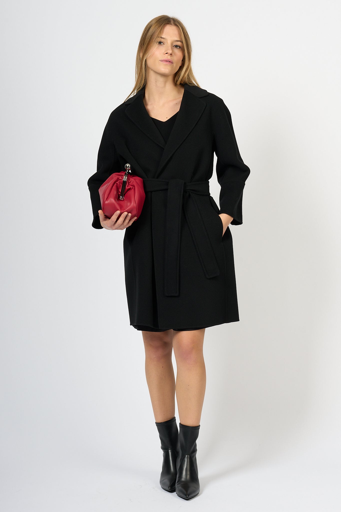 Max Mara Coat Arona Black Women-1