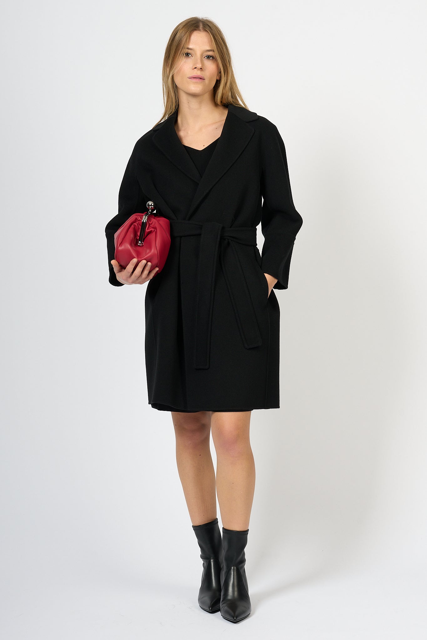 Max Mara Coat Arona Black Women-4