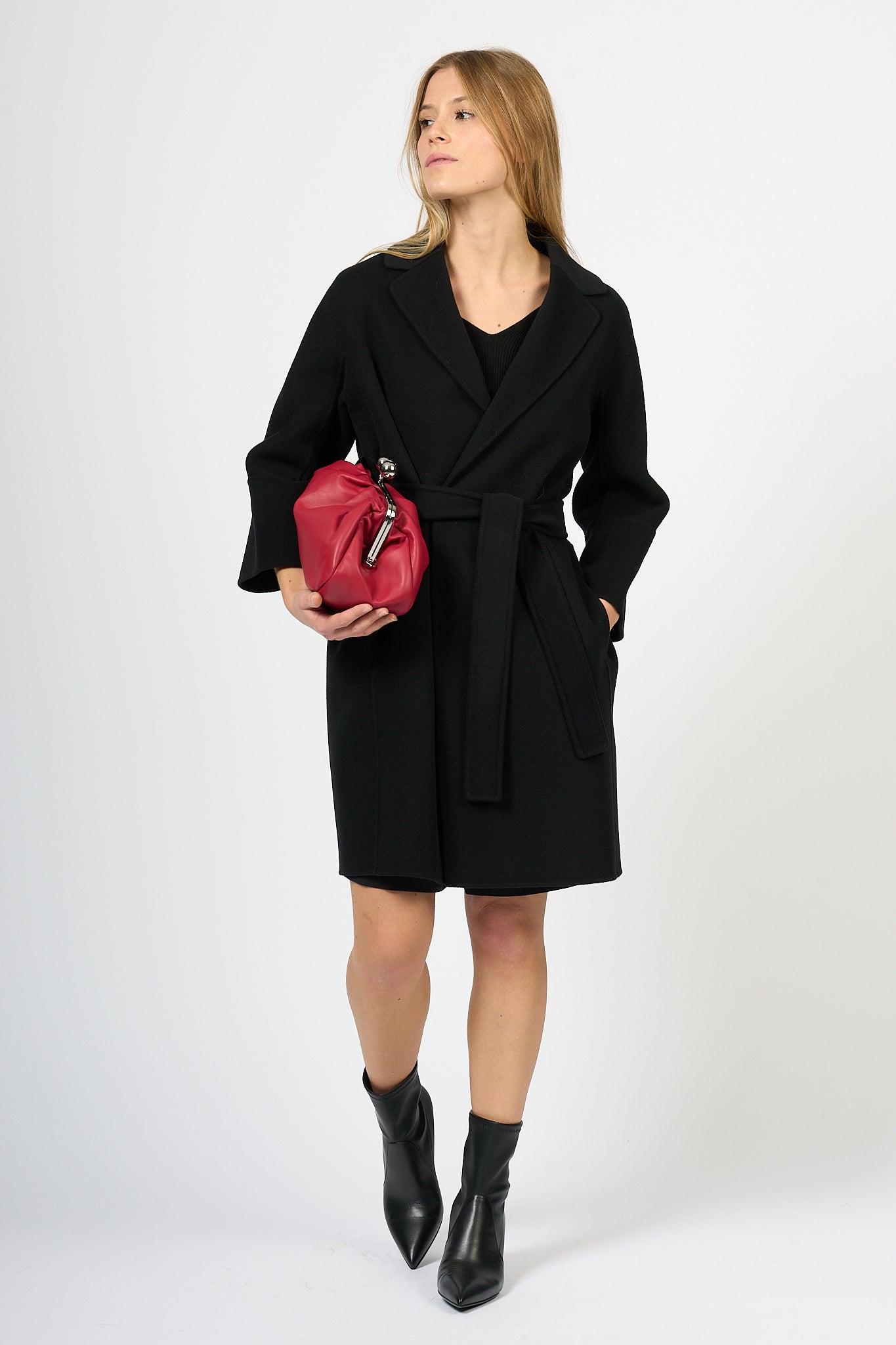 Max Mara Coat Arona Black Women-5