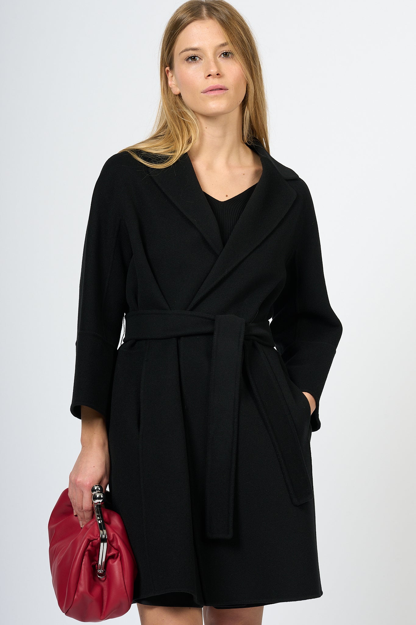 Max Mara Coat Arona Black Women-6