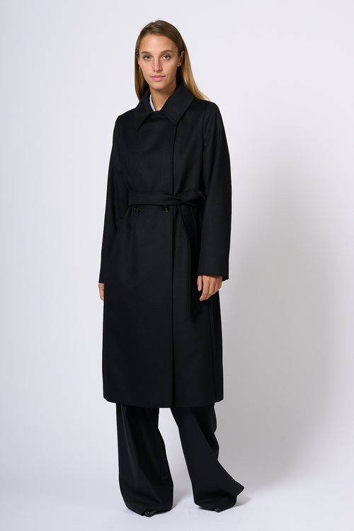 Max Mara Black Collage Coat Women-2