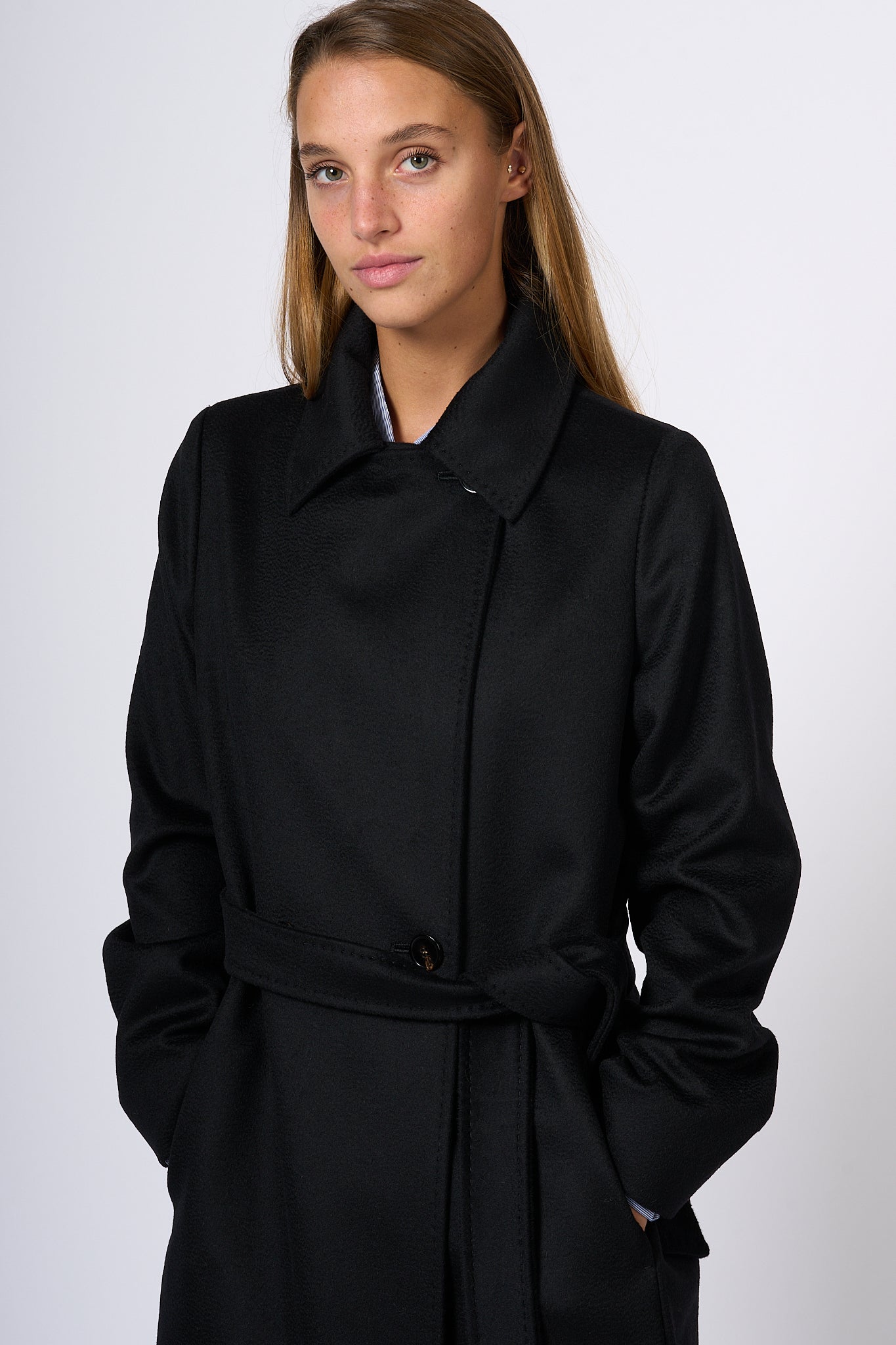 Max Mara Black Collage Coat Women-5