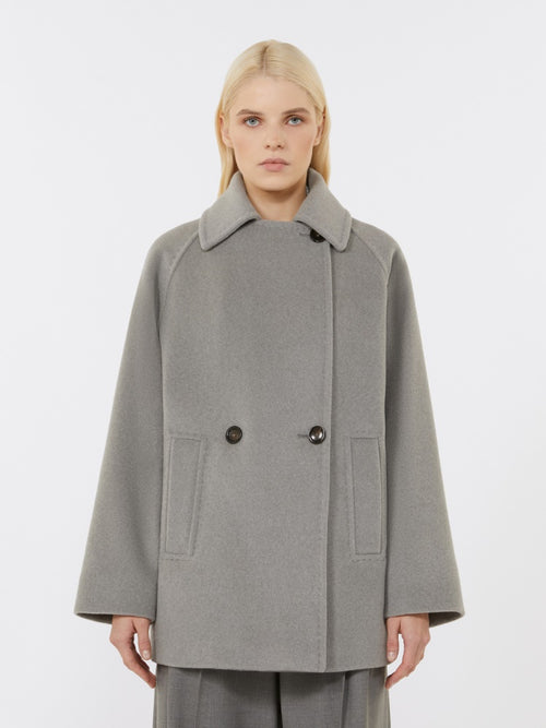 Max Mara Cappotto Corto Ariano Grigio Donna-2