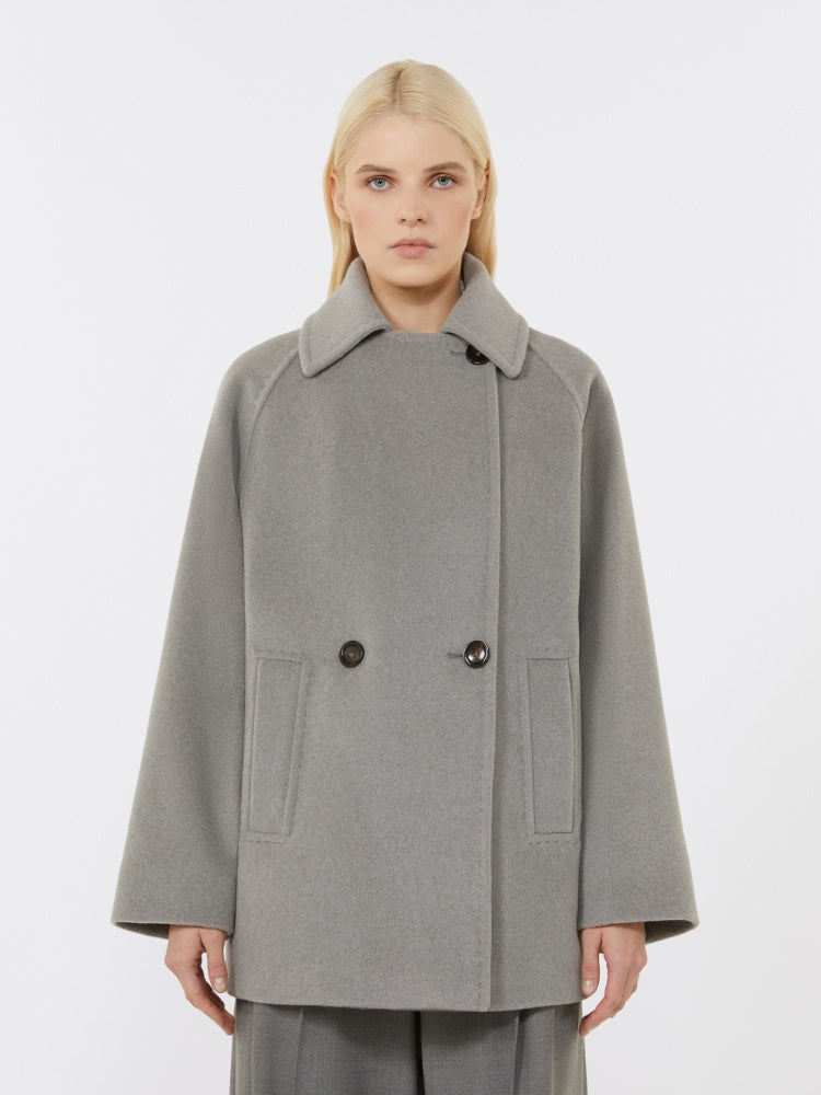 Max Mara Cappotto Corto Ariano Grigio Donna-2