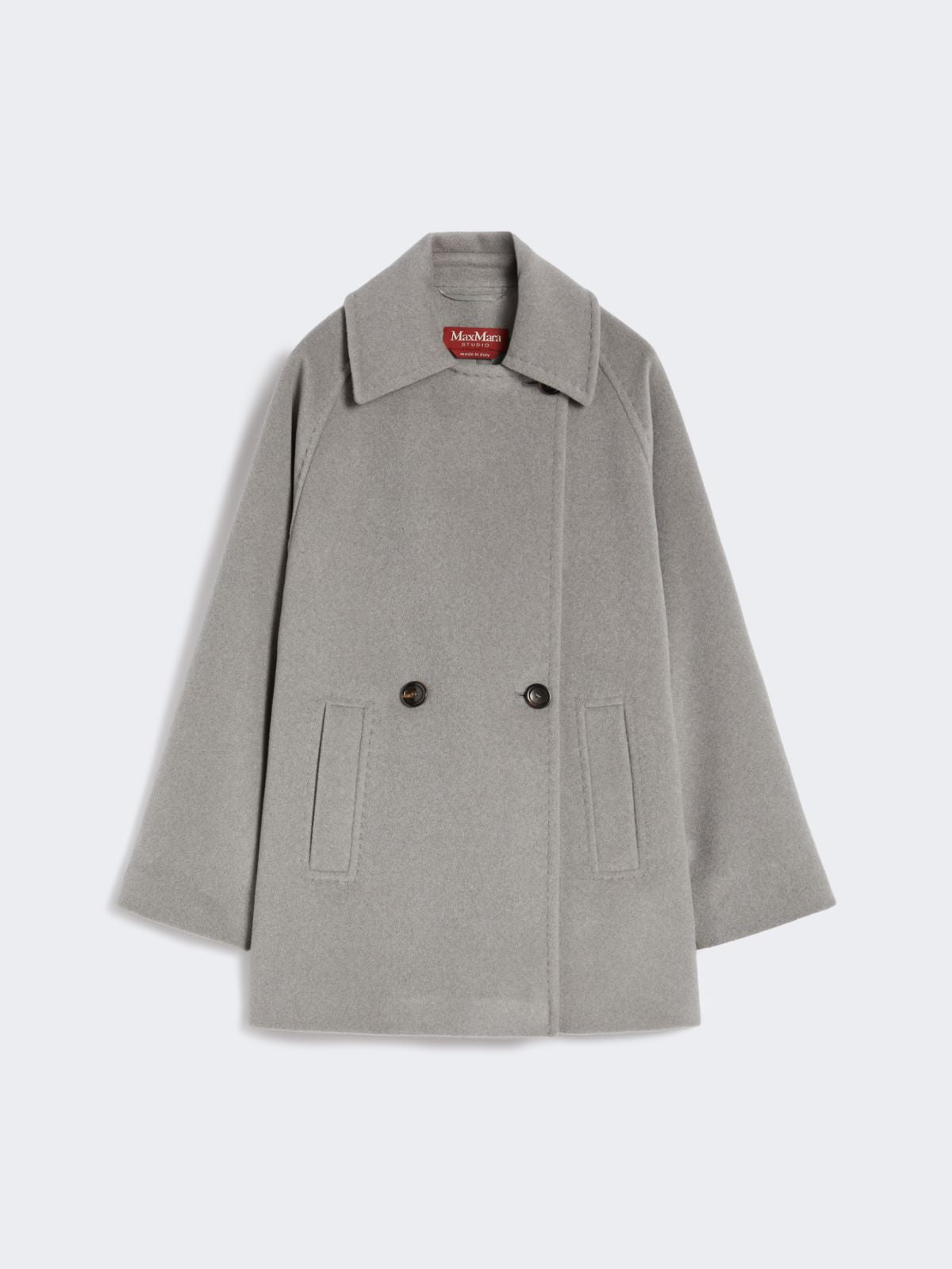 Max Mara Cappotto Corto Ariano Grigio Donna-1