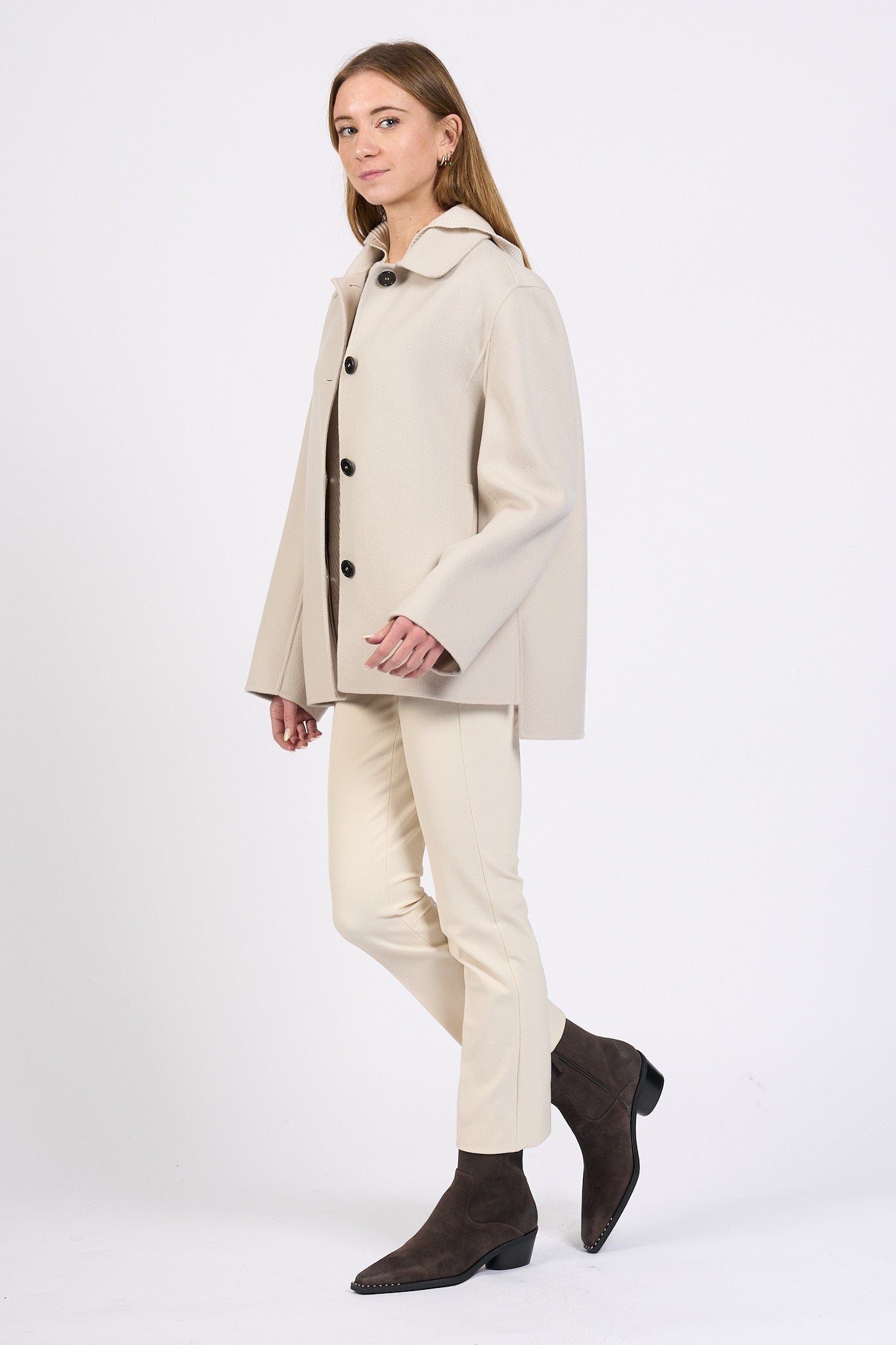 Max Mara Cappotto Lily Corto Ghiaccio Donna-7
