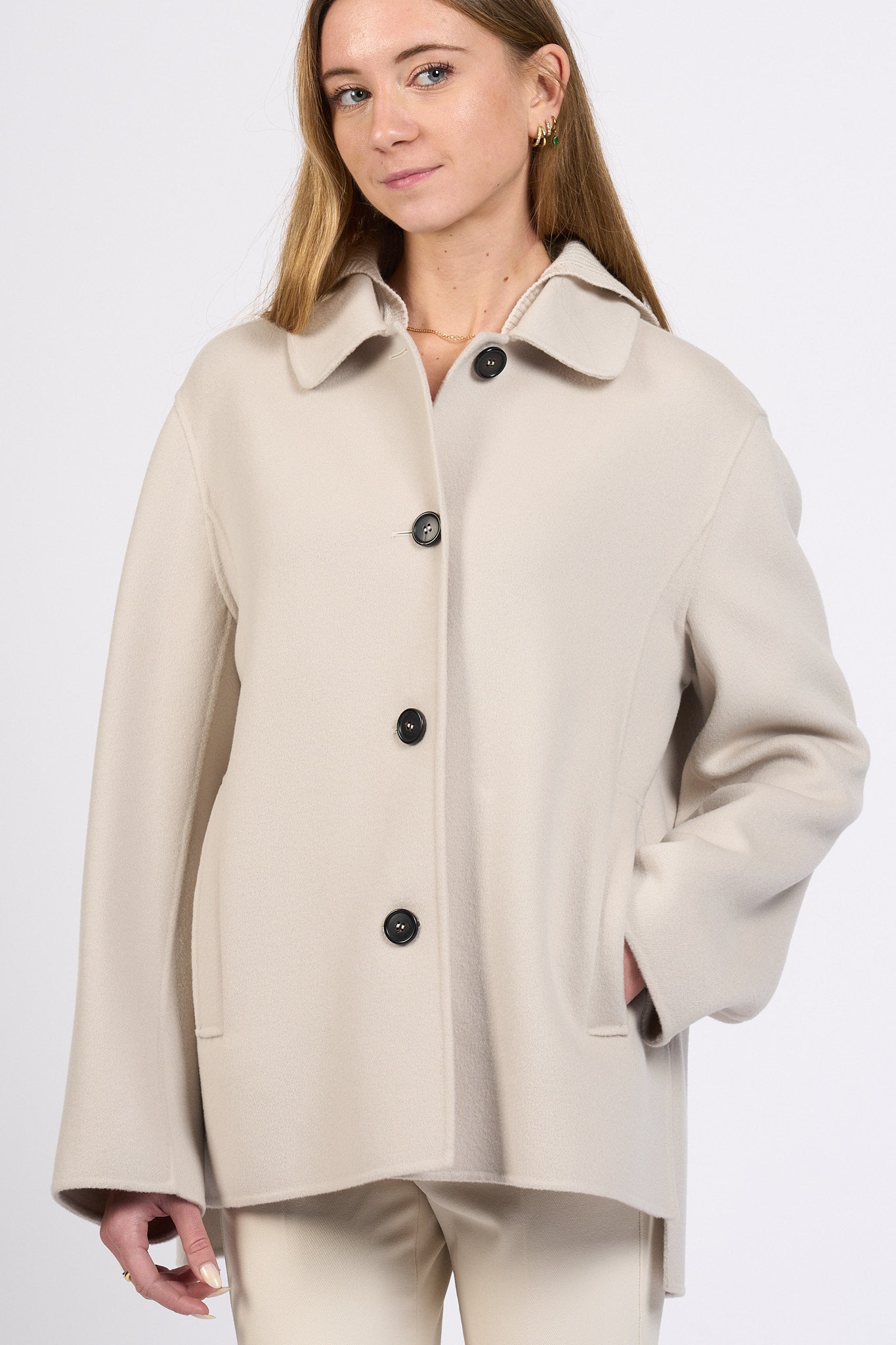 Max Mara Cappotto Lily Corto Ghiaccio Donna-3