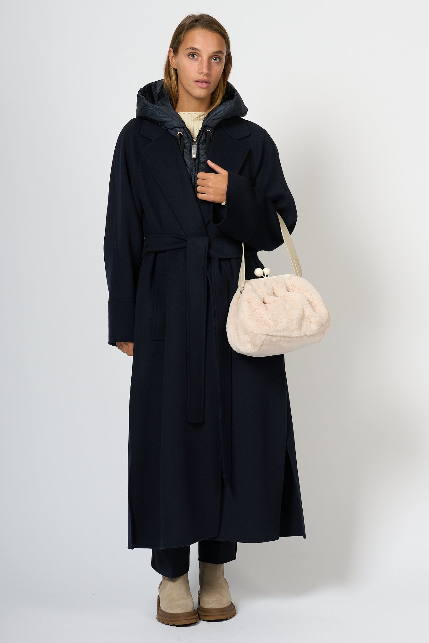 Max Mara Long Coat Agata Blue Women-1