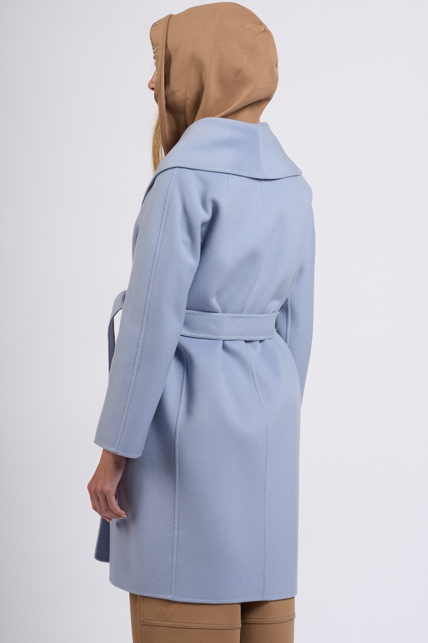 Max Mara Cappotto Messi Midi Azzurro Donna-5