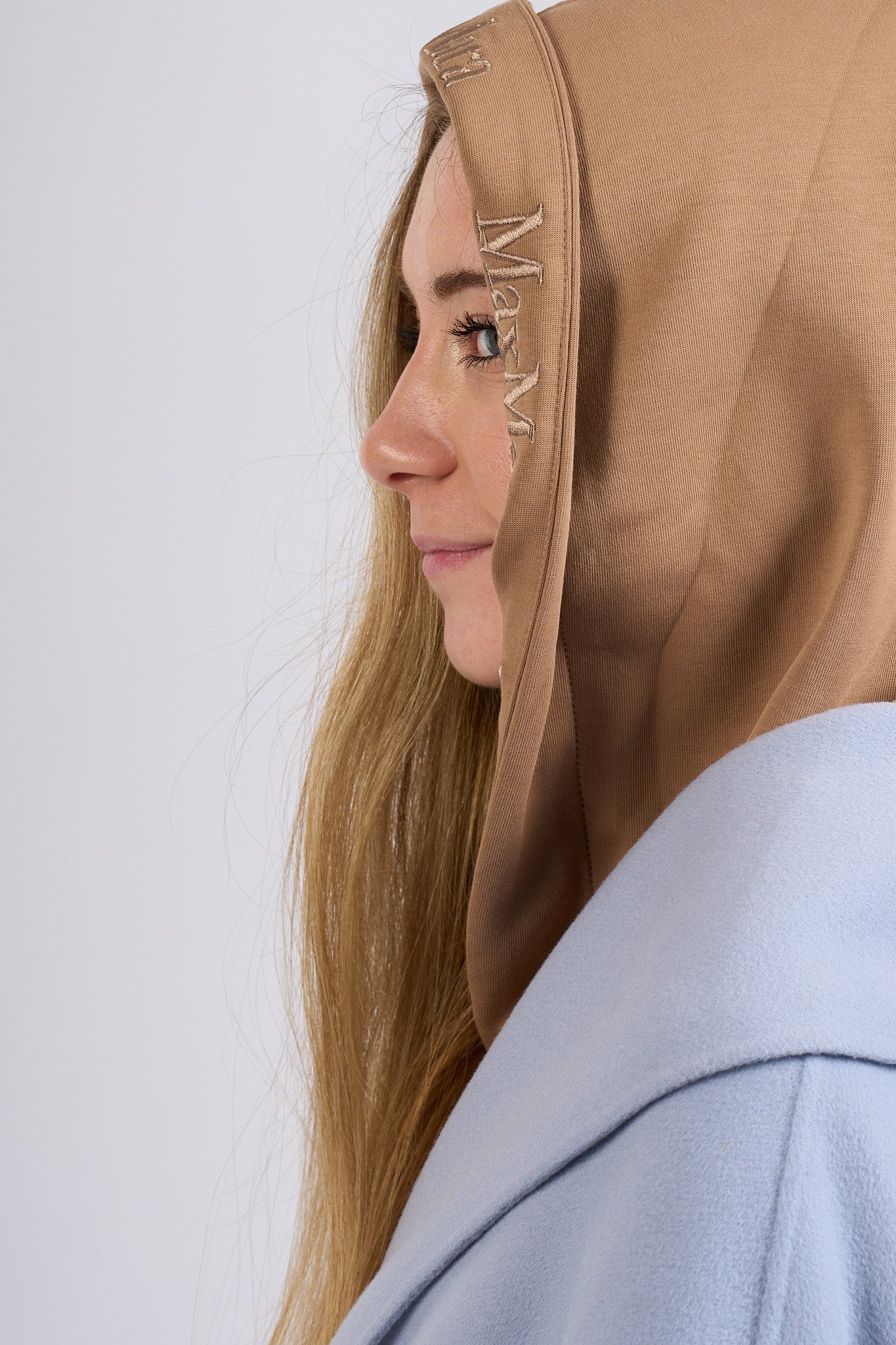 Max Mara Cappotto Messi Midi Azzurro Donna-6