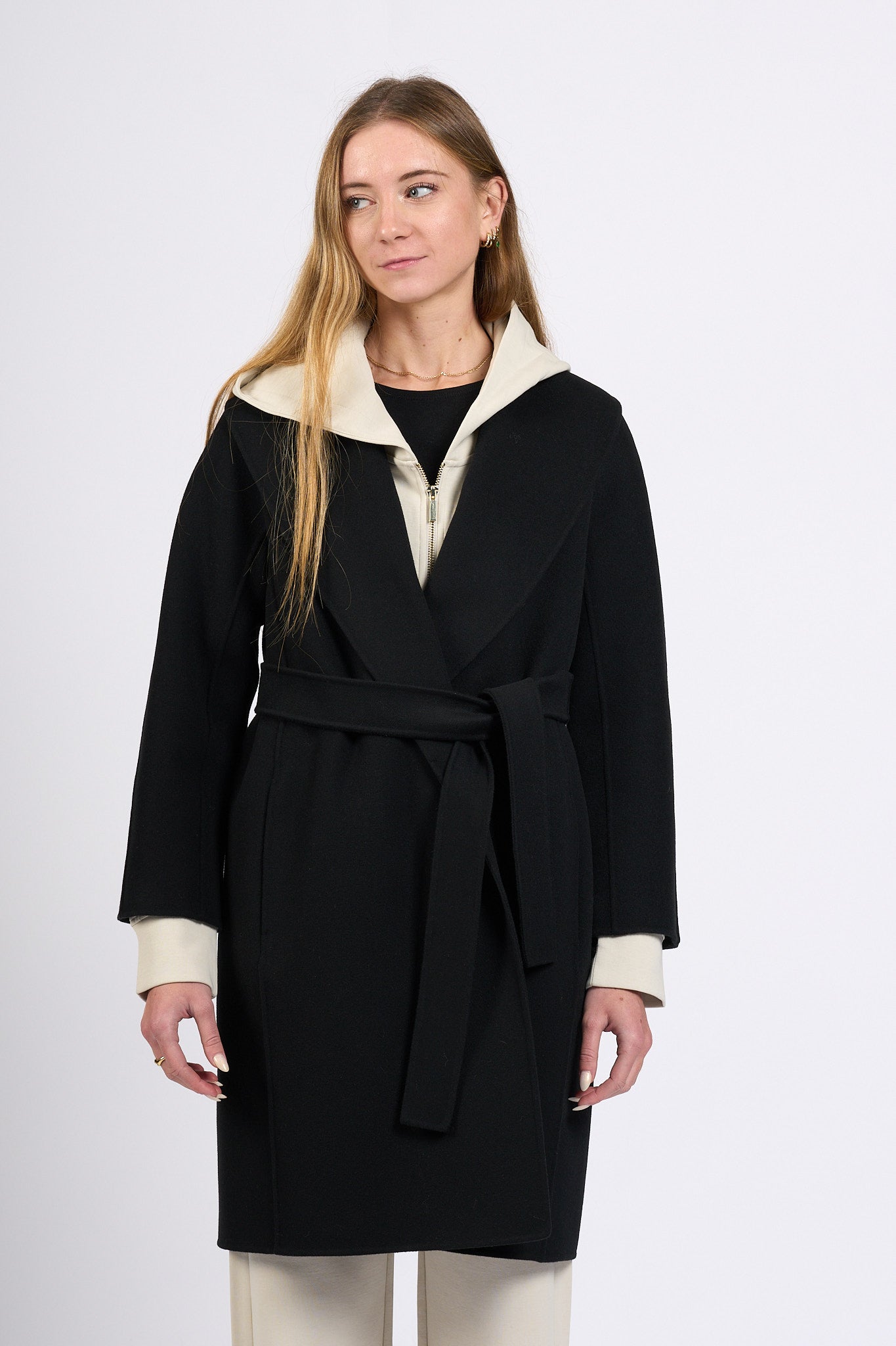 Max Mara Cappotto Messi Midi Nero Donna-2