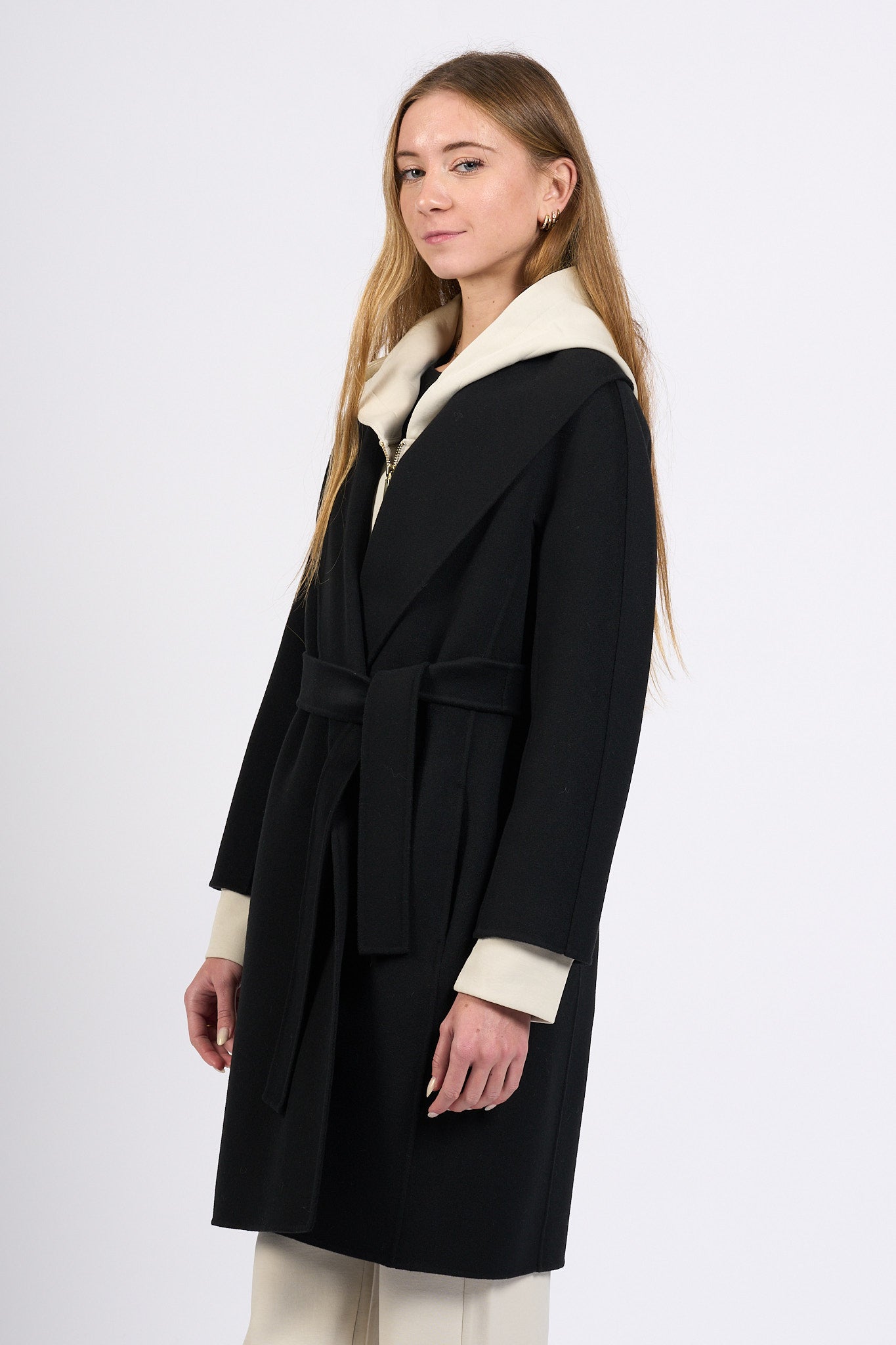 Max Mara Cappotto Messi Midi Nero Donna-6