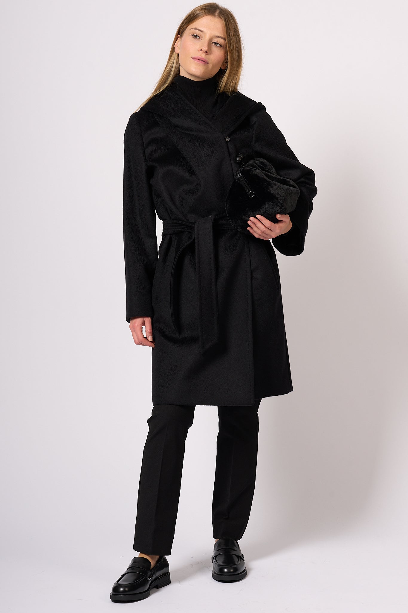 Max Mara Coat New Mango Black Women-6