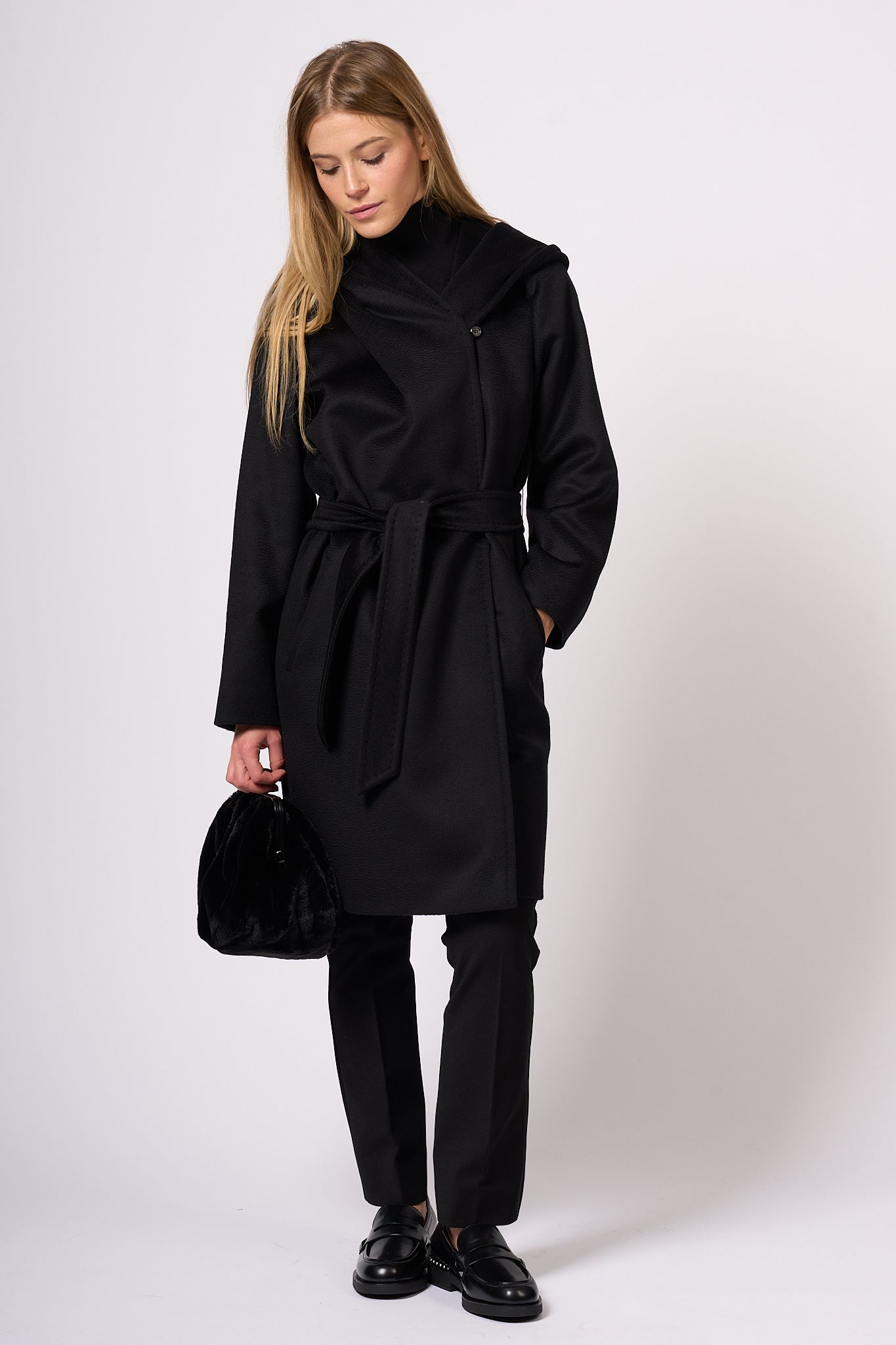 Max Mara Coat New Mango Black Women-7