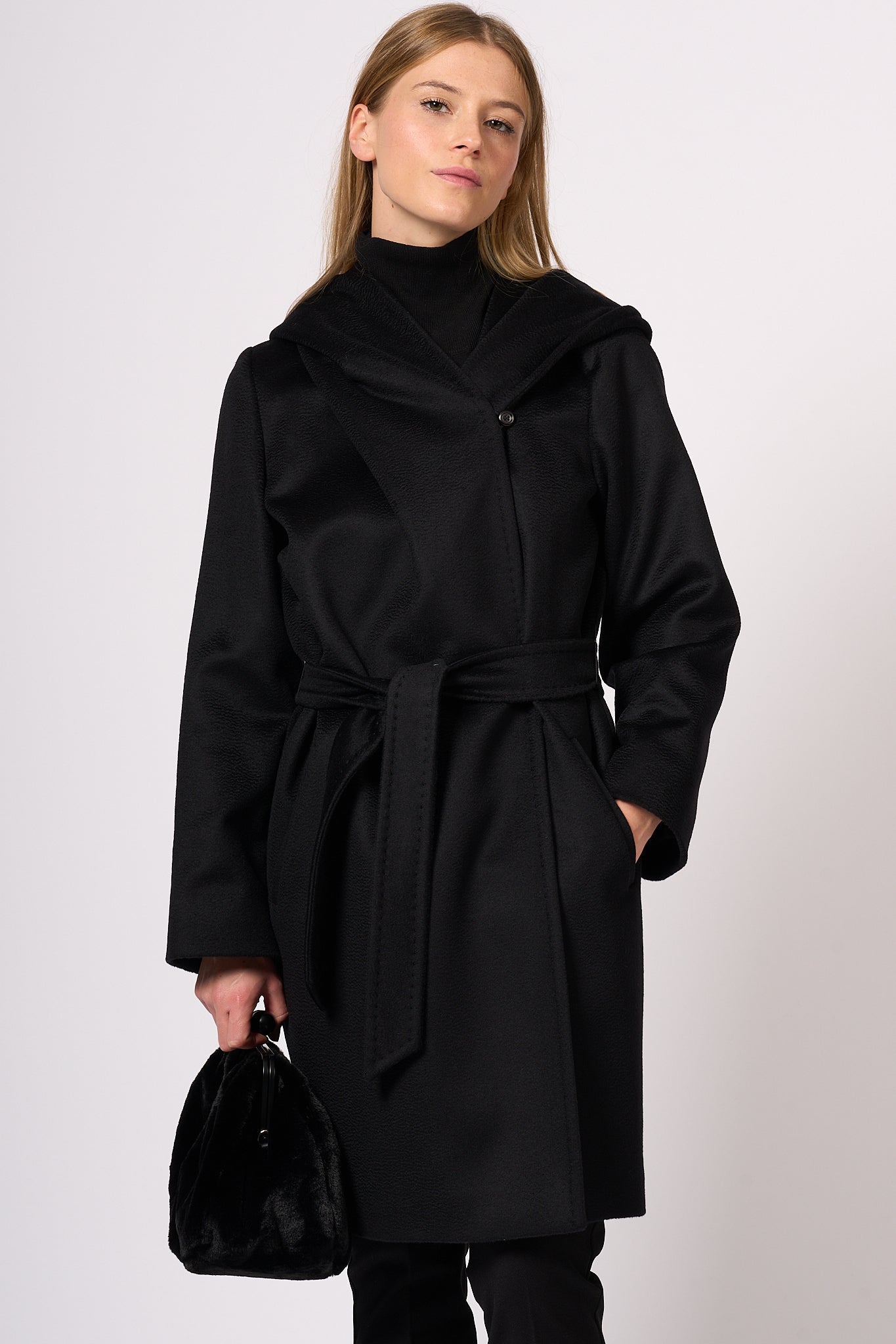 Max Mara Coat New Mango Black Women-8