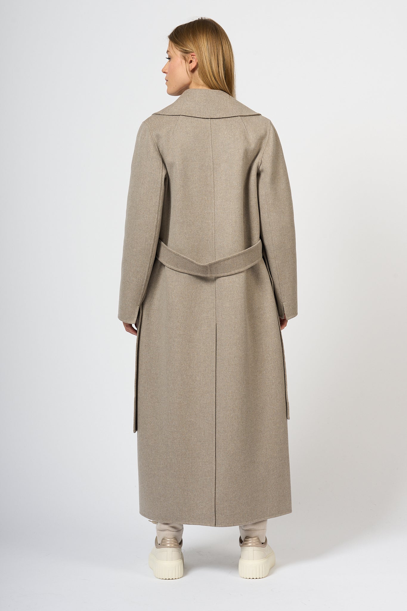 Max Mara Poldo Coat Long Ecru Women-6