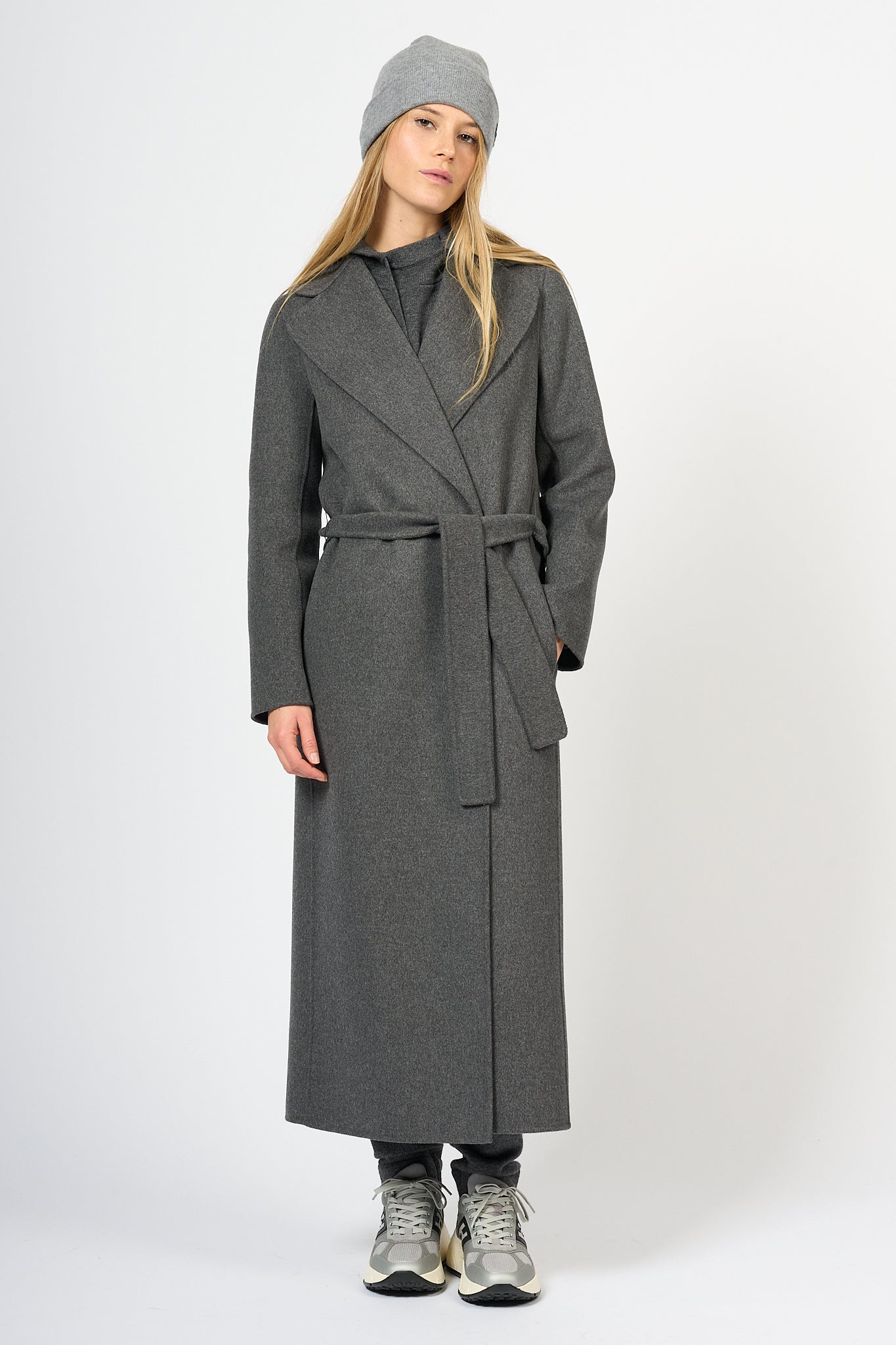 Max Mara Poldo Coat Long Grey Women-9