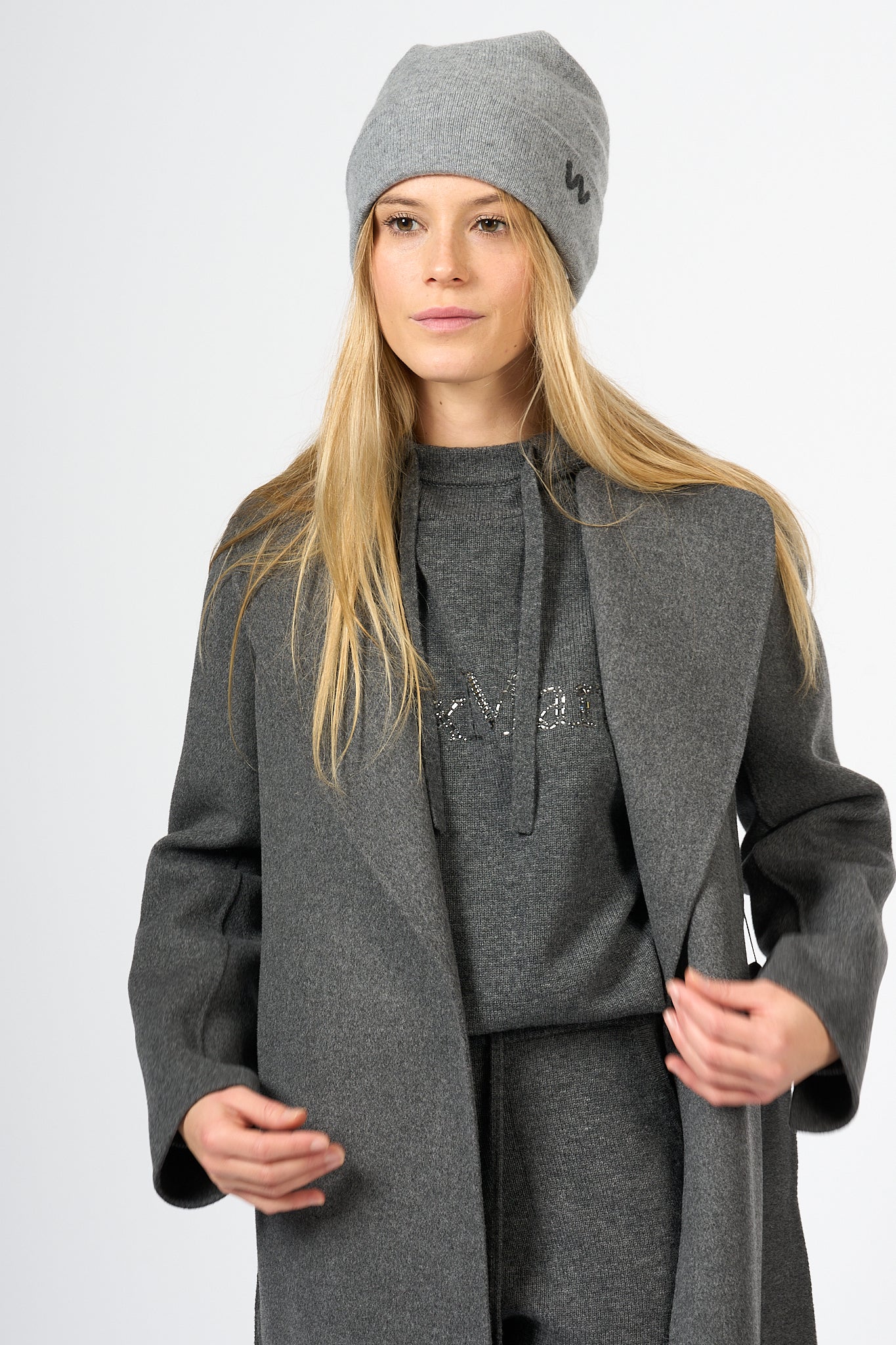 Max Mara Poldo Coat Long Grey Women-6