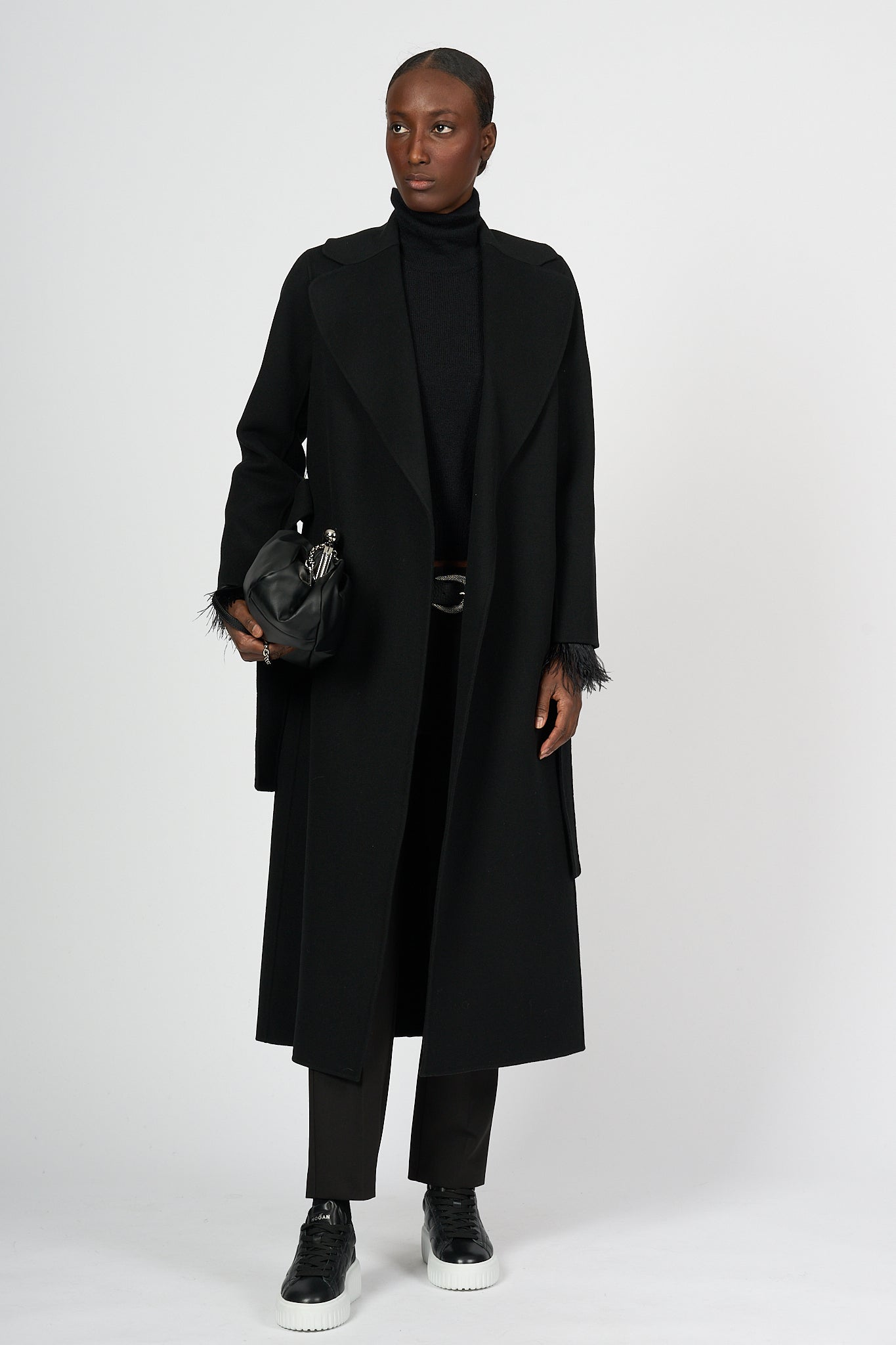 Max Mara Poldo Coat Long Black Women-1