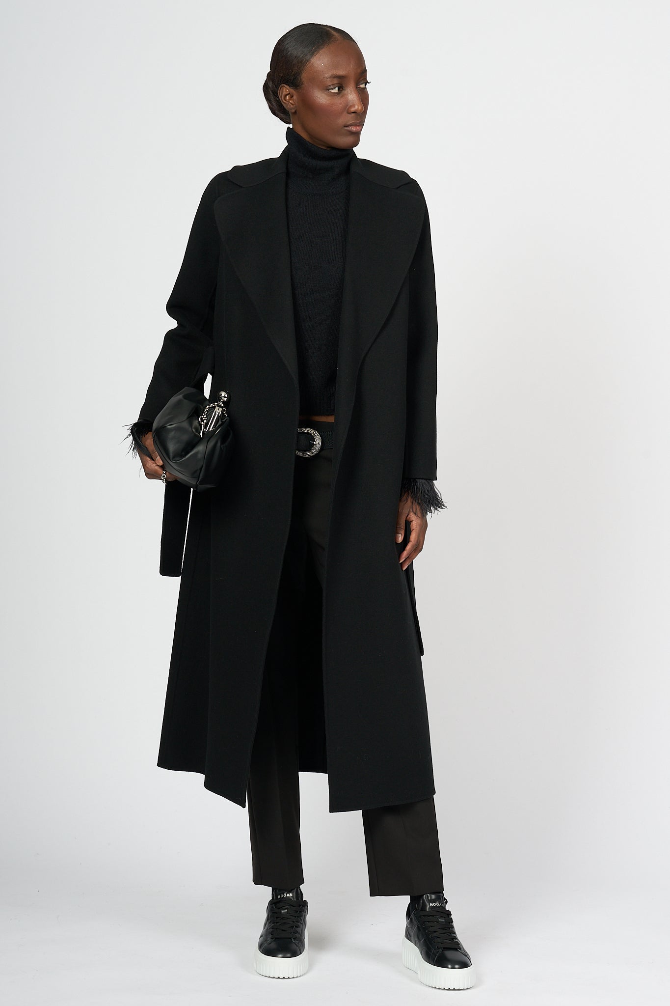 Max Mara Poldo Coat Long Black Women-2