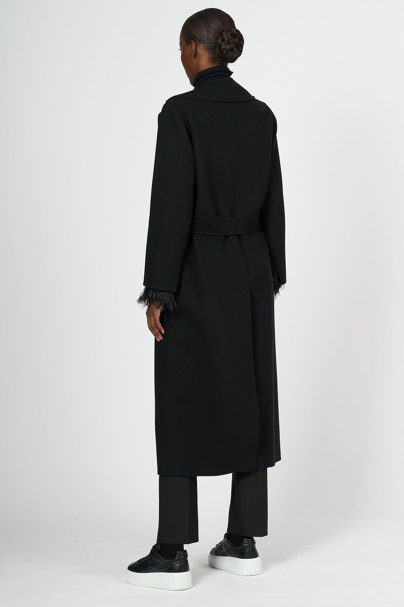 Max Mara Poldo Coat Long Black Women-5