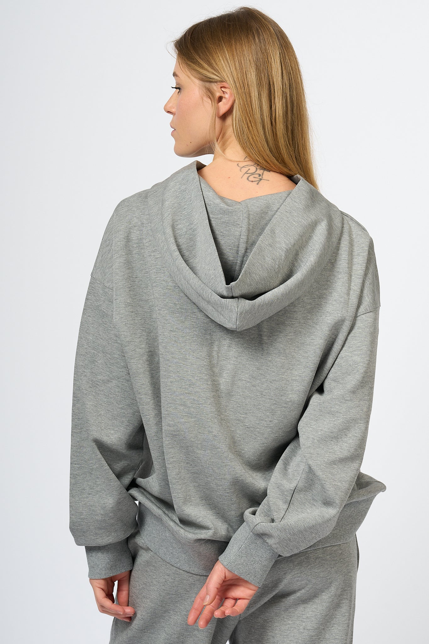 Max Mara Sapore Hooded Sweatshirt Grey Women-5