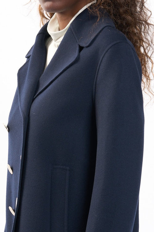 Max Mara Giacca Margot in Lana Blu Donna-2