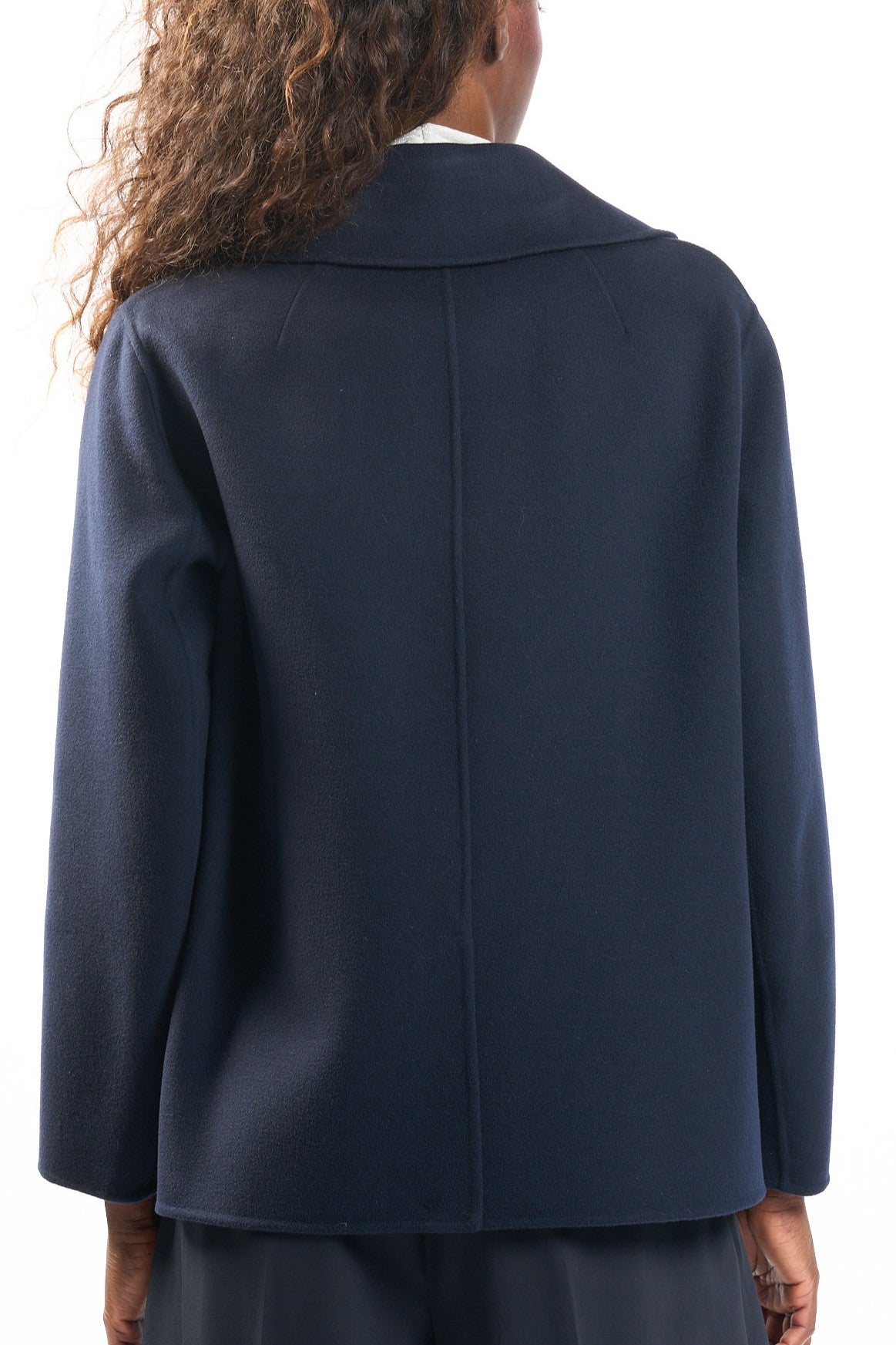 Max Mara Giacca Margot in Lana Blu Donna-5