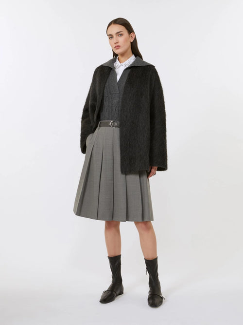 Max Mara Gonna GIMMY a Pieghe Grigio Donna