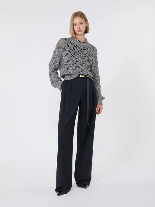 Max Mara Maglia ELLADE Lurex Grigio Donna