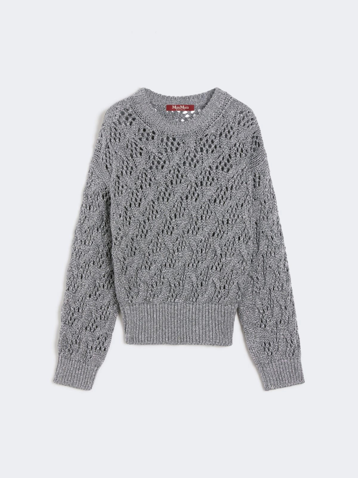 Max Mara Maglia ELLADE Lurex Grigio Donna-2