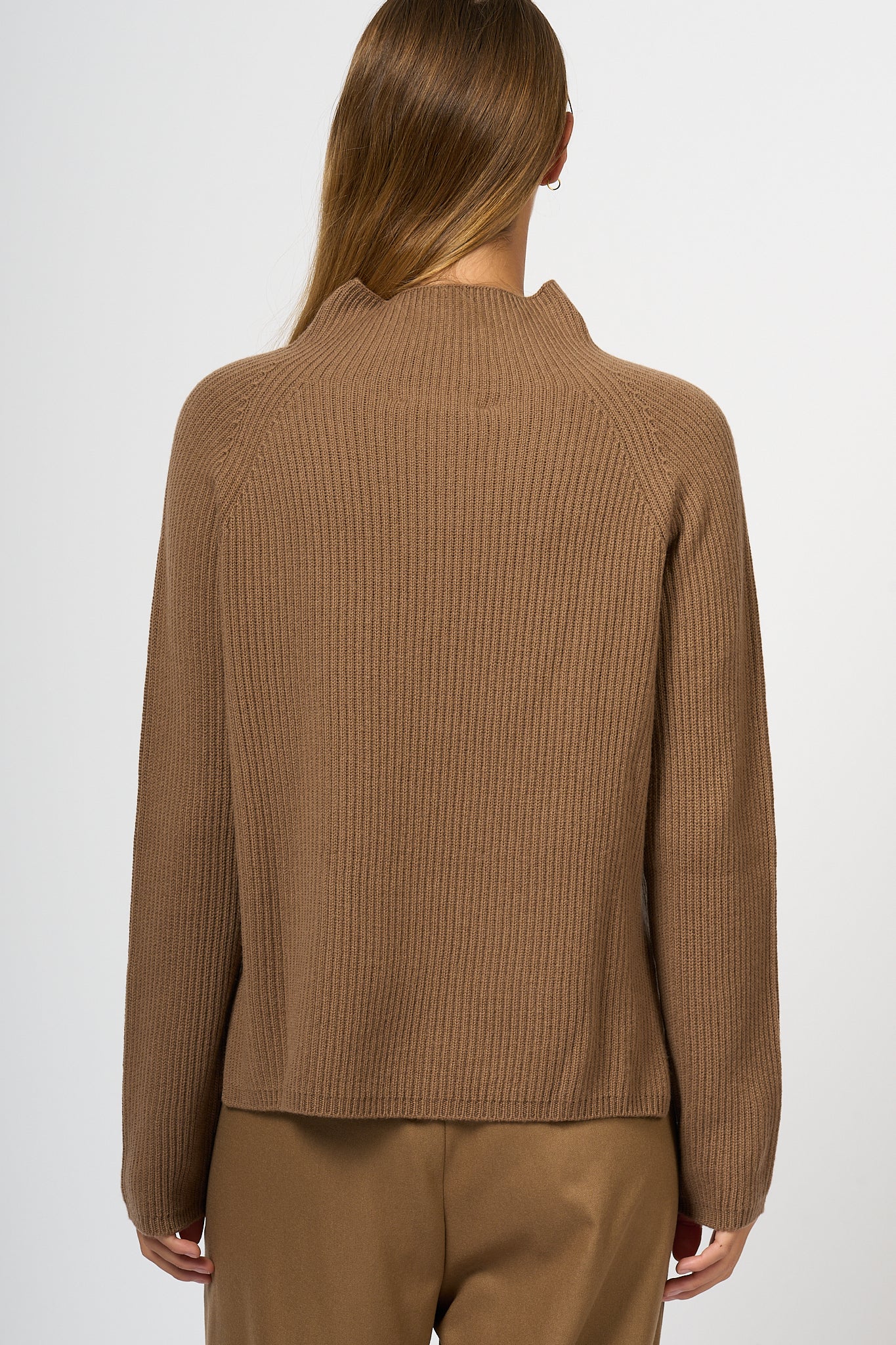 Max Mara Elica Wool and Cashmere Sweater Camel Women-4