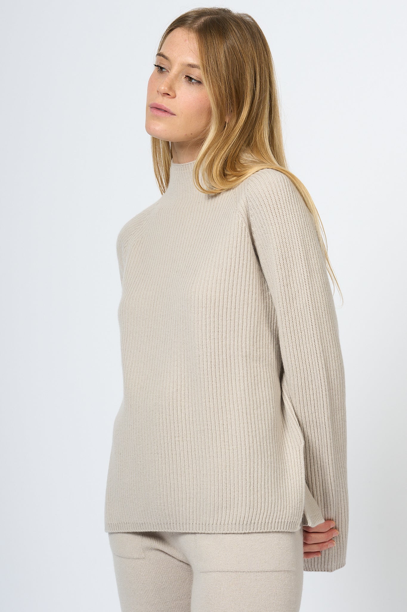 Max Mara Elica Wool and Cashmere Sweater Ecru Women-3