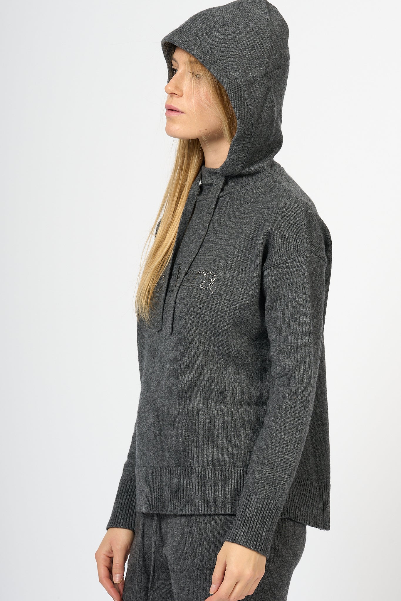 Max Mara Gorizia Sweater with Hood Grey Women-4