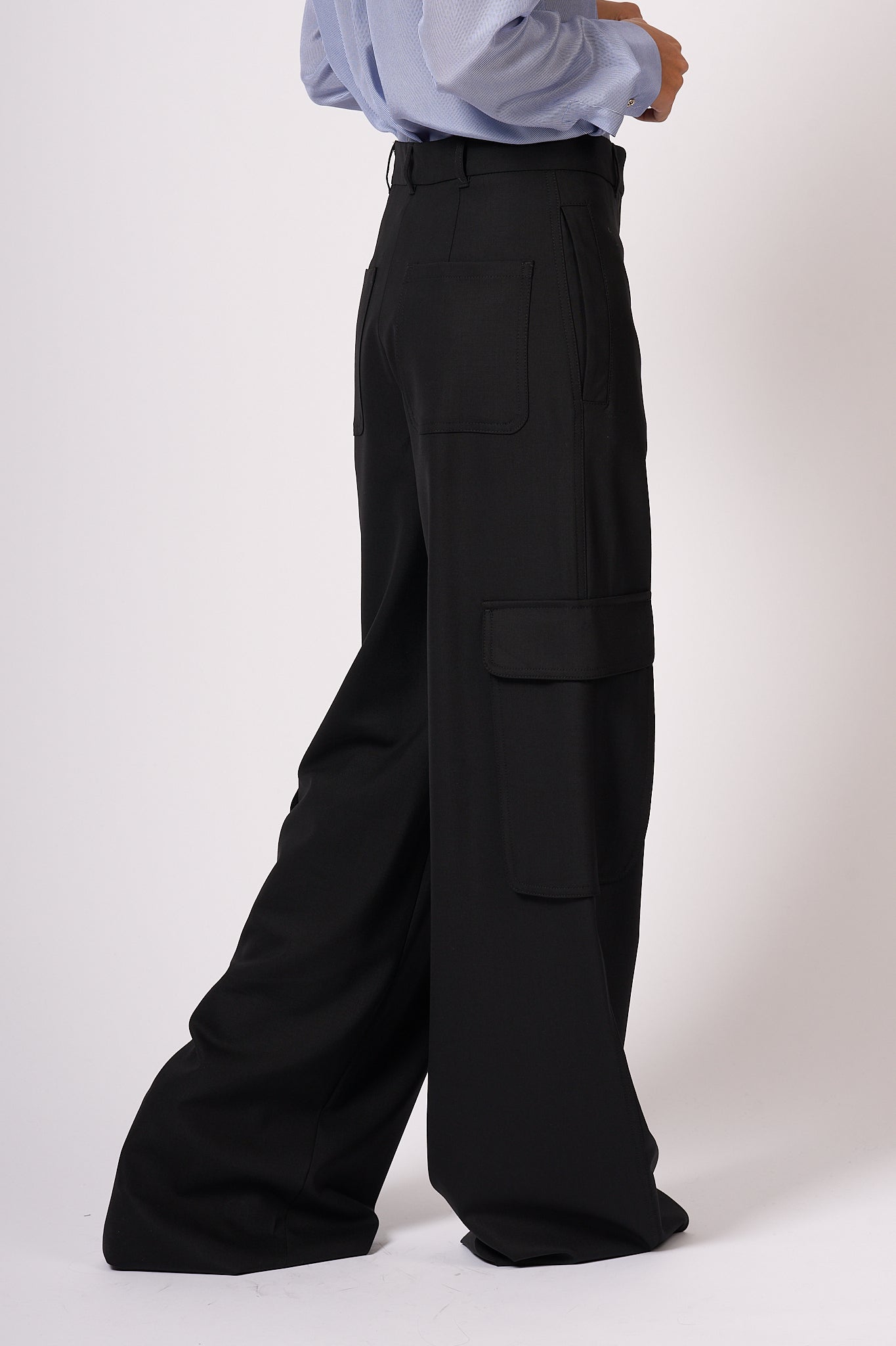 Max Mara Cargo Pants Ghiera Black Women-2