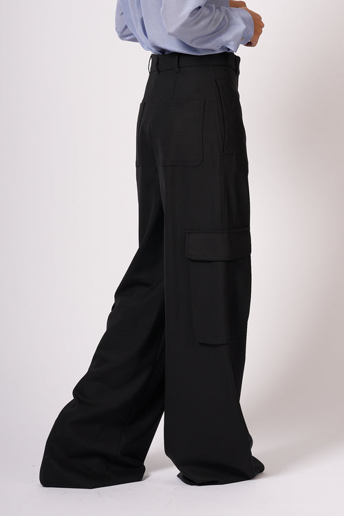 Max Mara Cargo Pants Ghiera Black Women-2