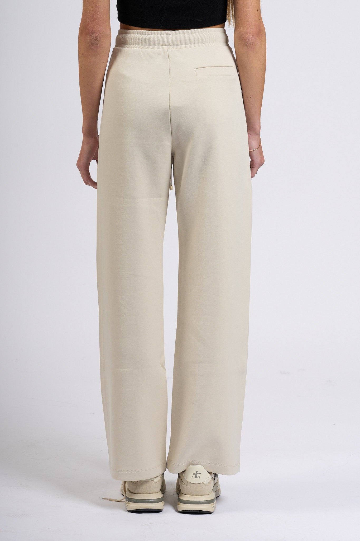 Max Mara Pantalone Potenza in Jersey Ghiaccio Donna-5