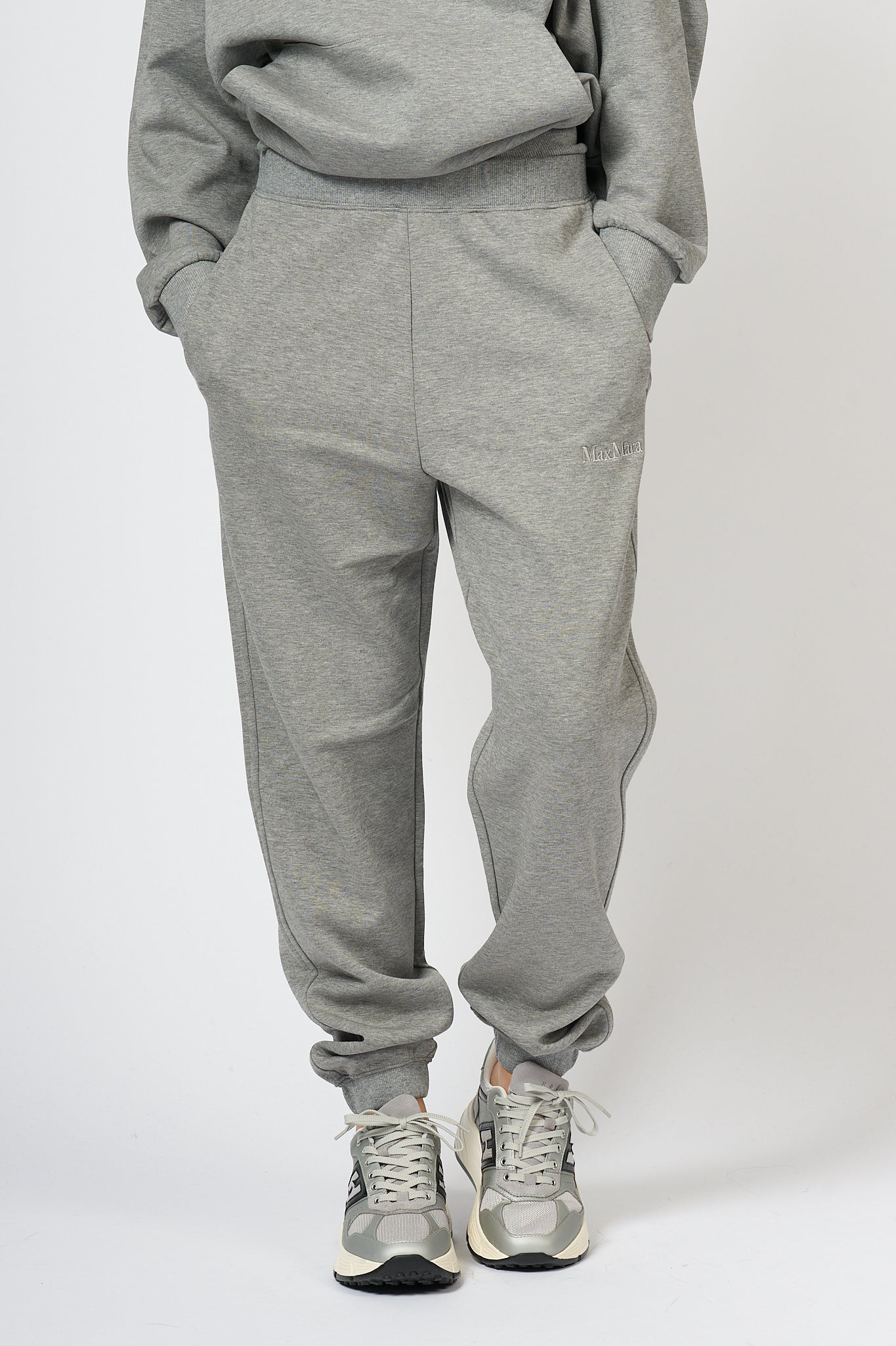 Max Mara Tracksuit Pants Po Grey Women-3