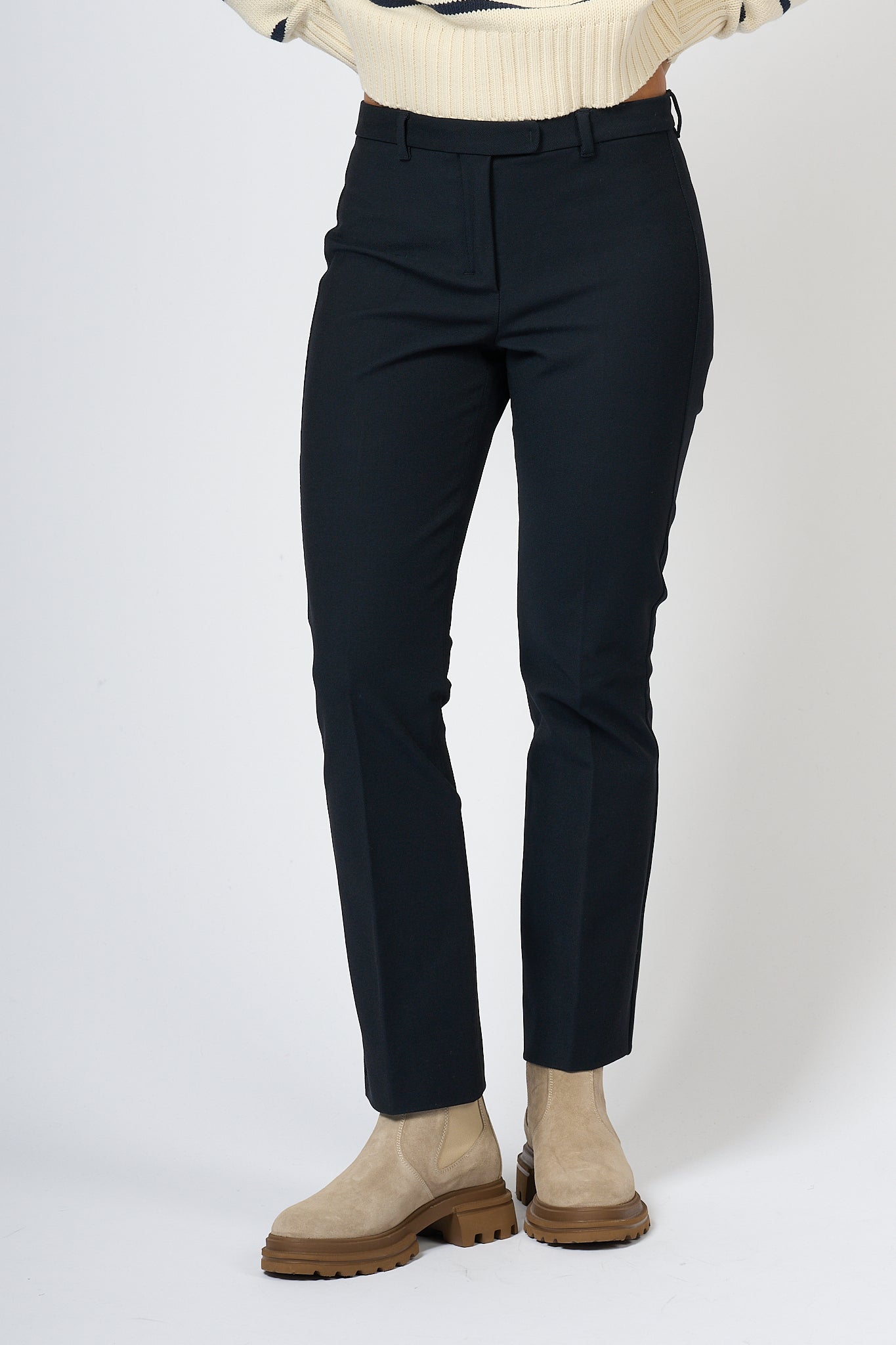 Max Mara Umanita Cropped Blue Women's Pants-3