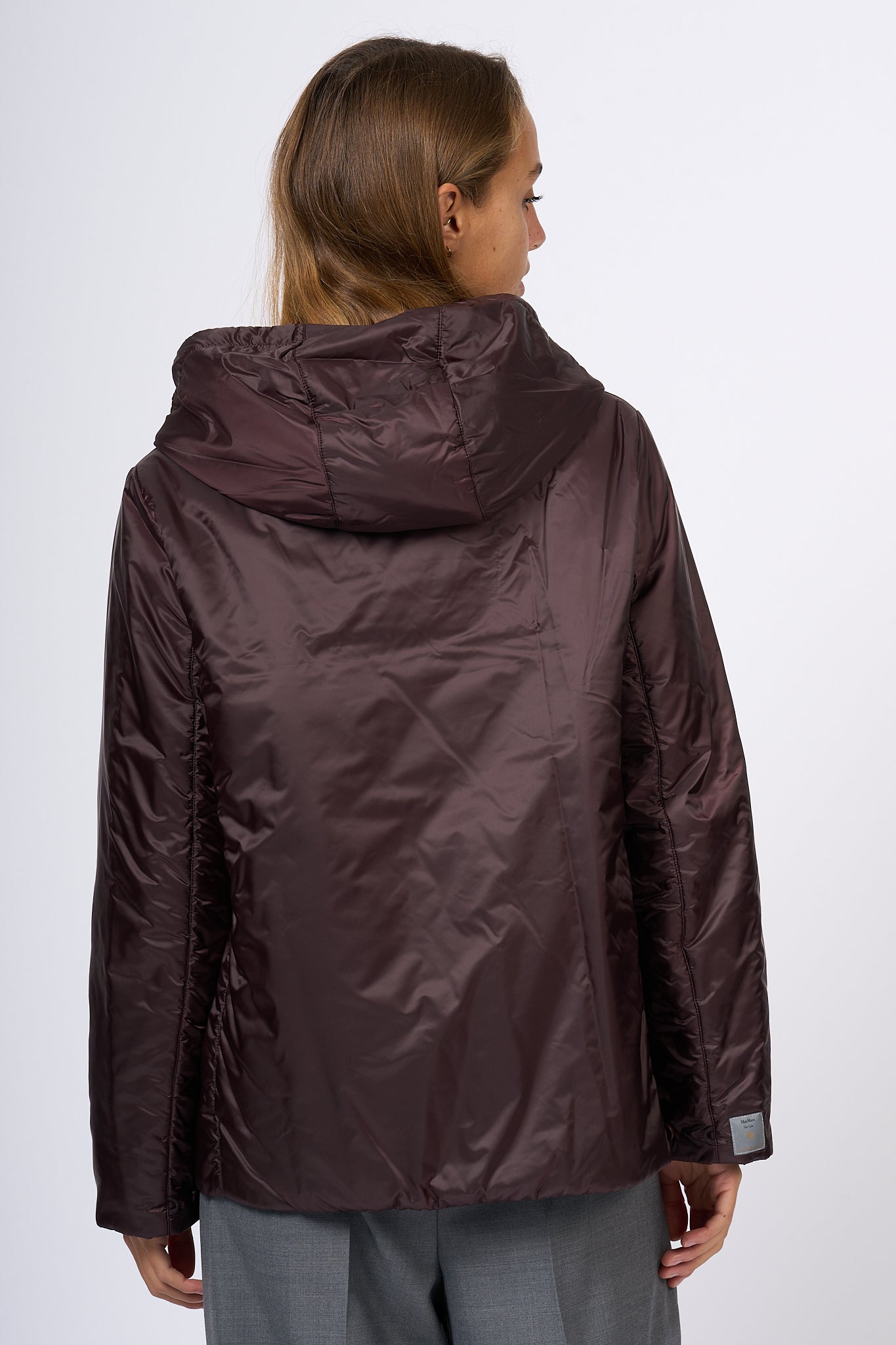 Max Mara Greenh Short Bordeaux Down Jacket Women-5