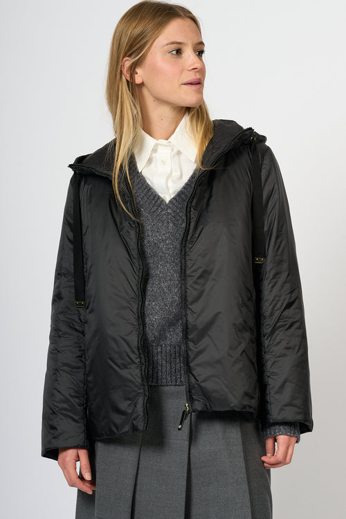 Max Mara Greenh Short Down Jacket Black Women-2