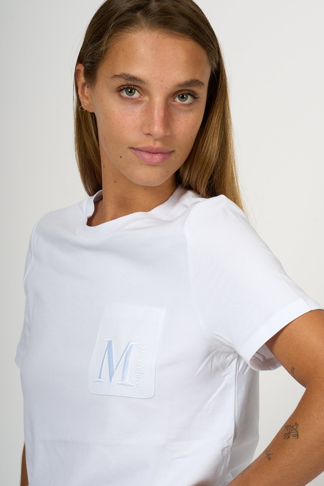 Max Mara T-shirt Madera Pocket White Women-3