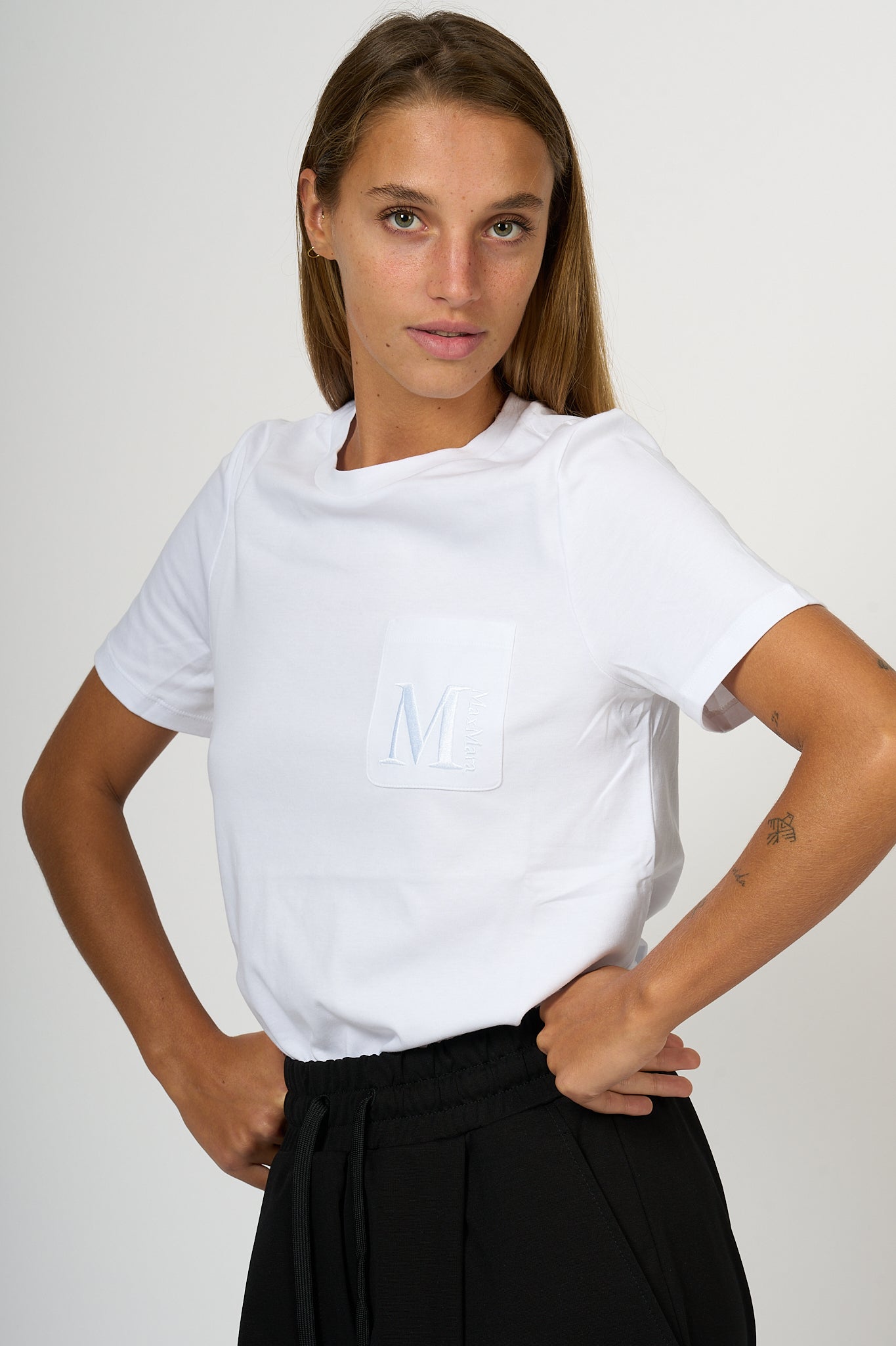 Max Mara T-shirt Madera Pocket White Women-1