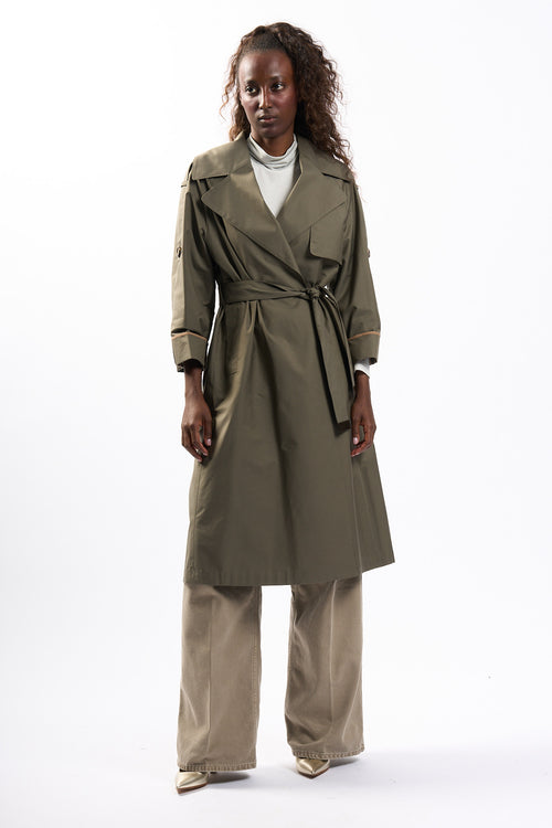 Max Mara UTrench Midi Kaki Donna
