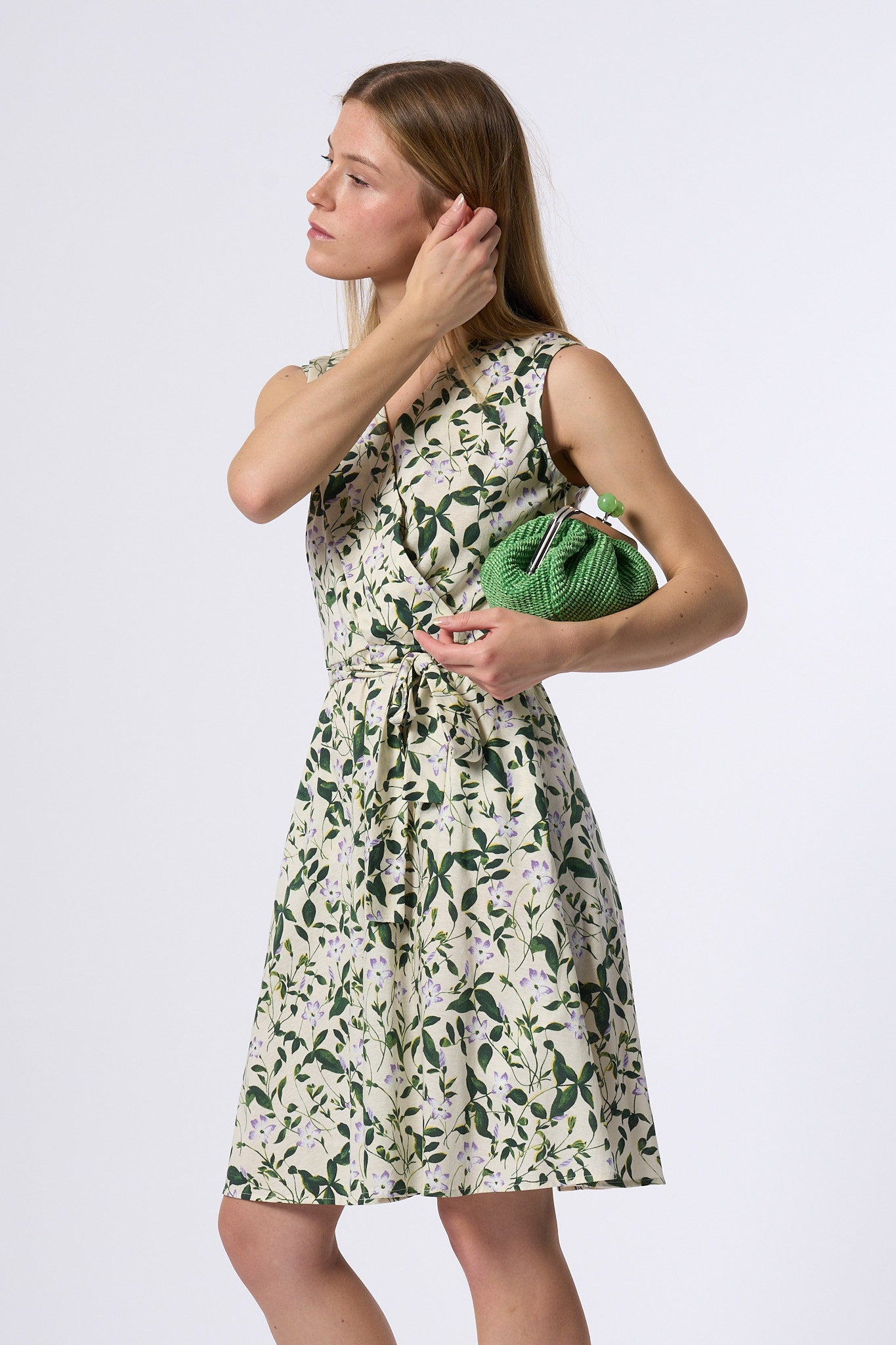 Max Mara Weekend Abito Osiris Stampa Bianco/verde Donna-4