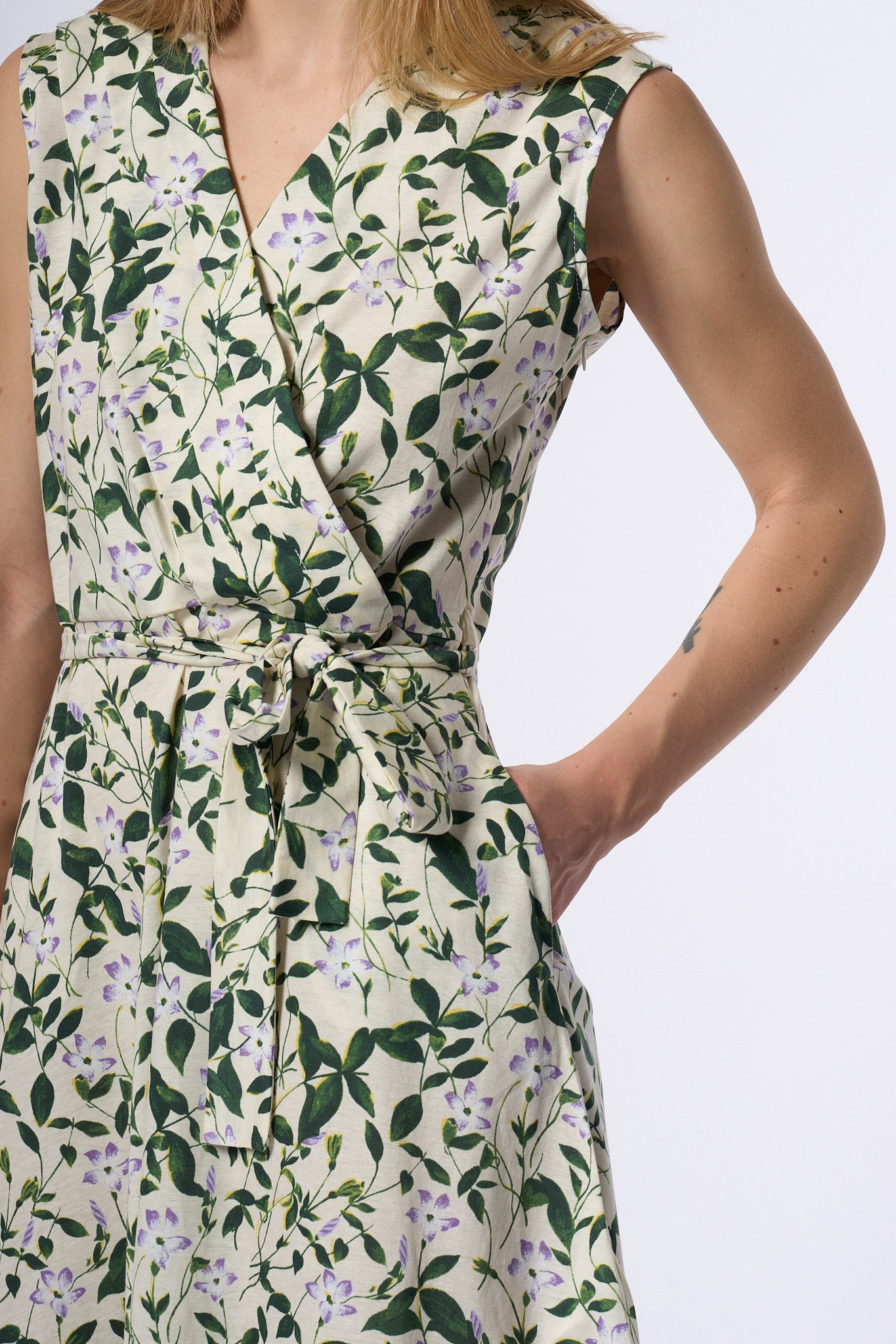 Max Mara Weekend Abito Osiris Stampa Bianco/verde Donna-7
