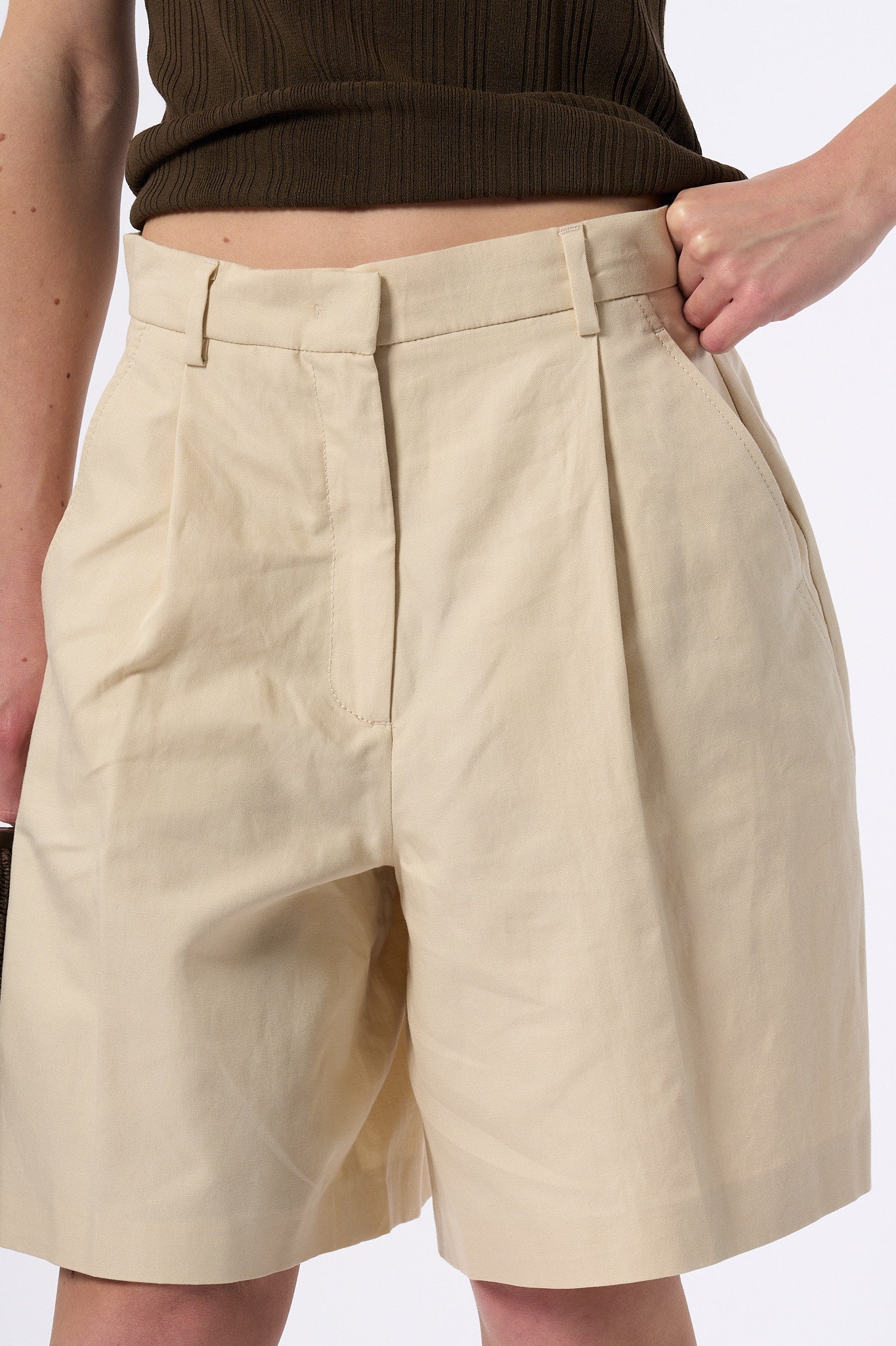 Max Mara Weekend Bermuda Ecuba Sabbia Donna-7