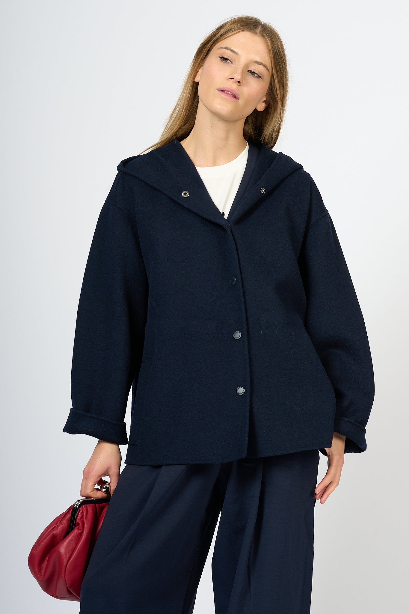 Max Mara Weekend Caban January Blue Woman-2