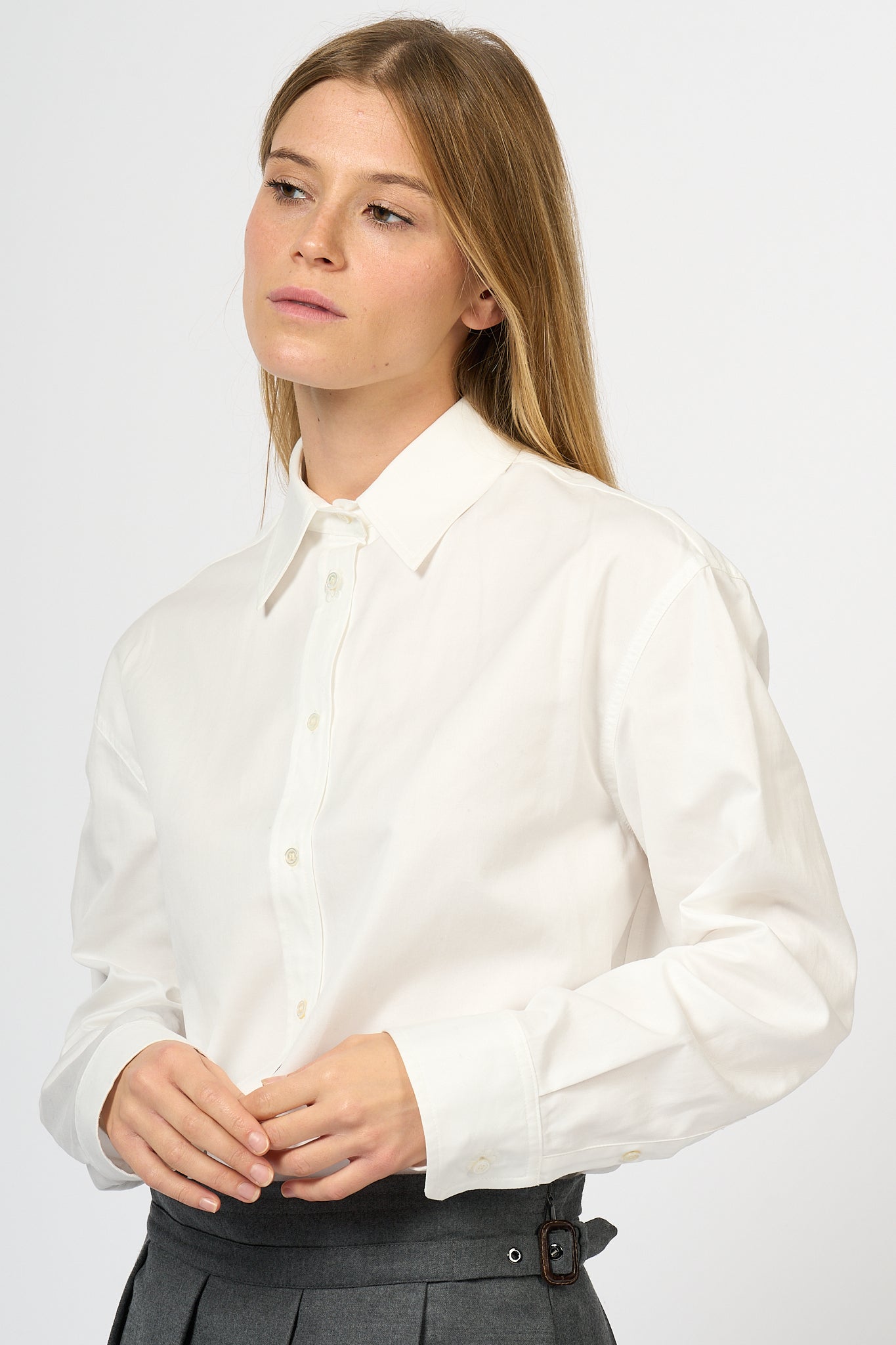 Max Mara Weekend Camicia Mescal Over Bianco Donna-4