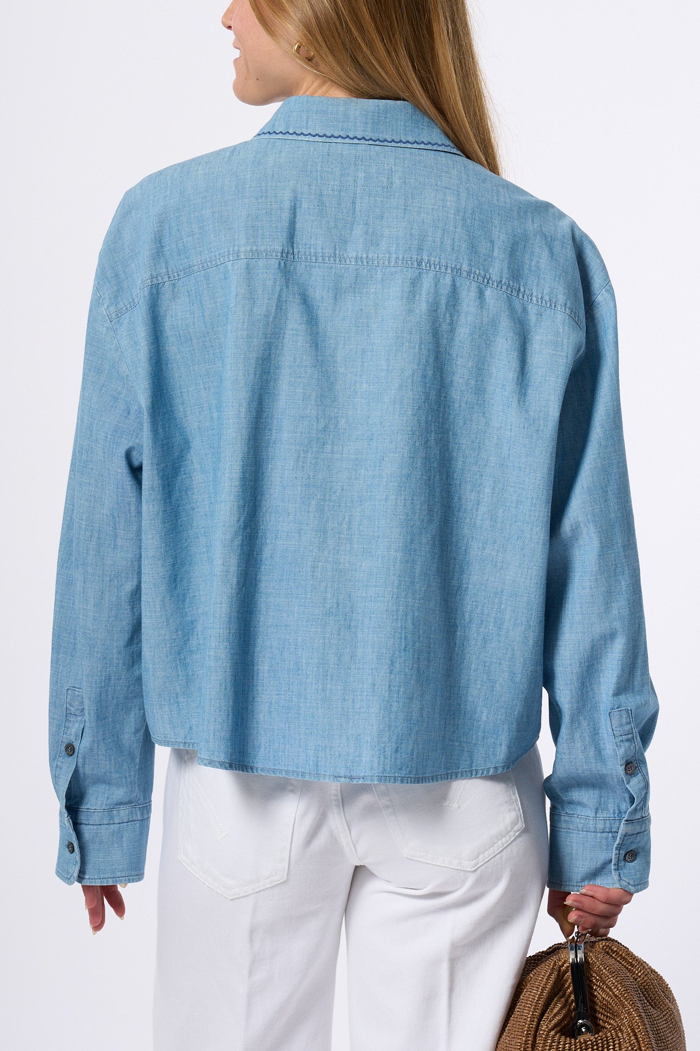 Max Mara Weekend Camicia Musette Denim Chiaro Donna-6